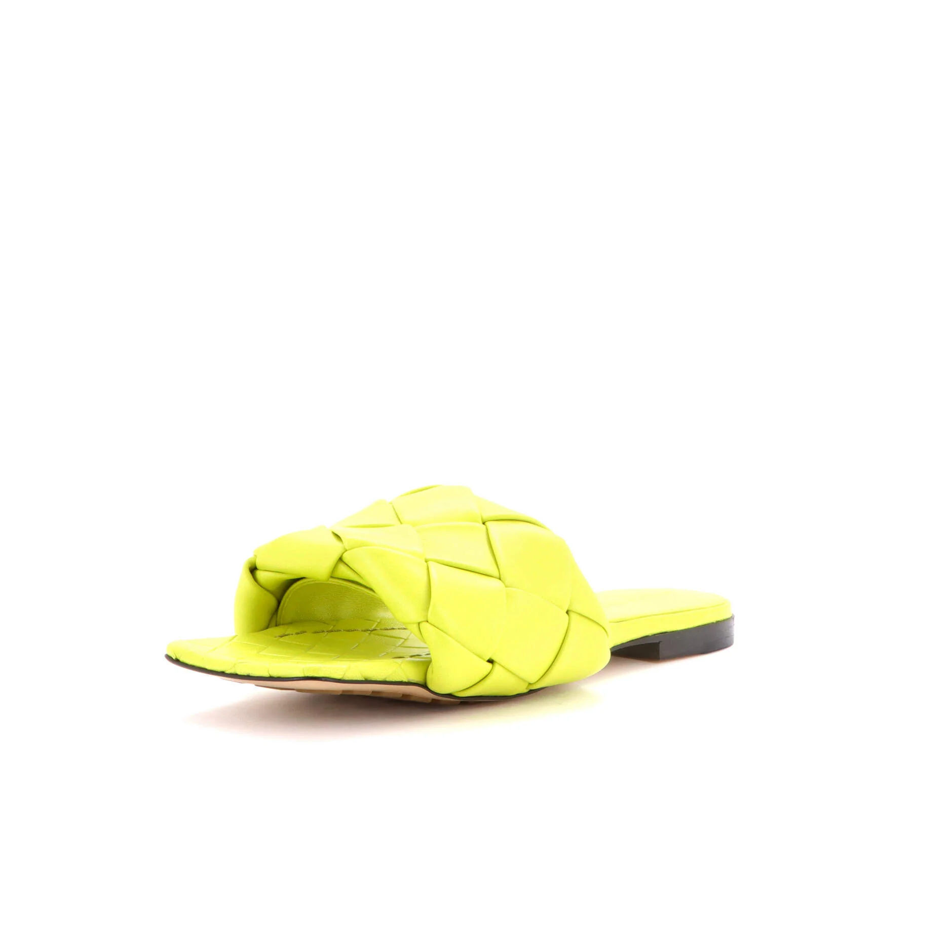 Women's Lido Flat Sandals Maxi Intrecciato Leather