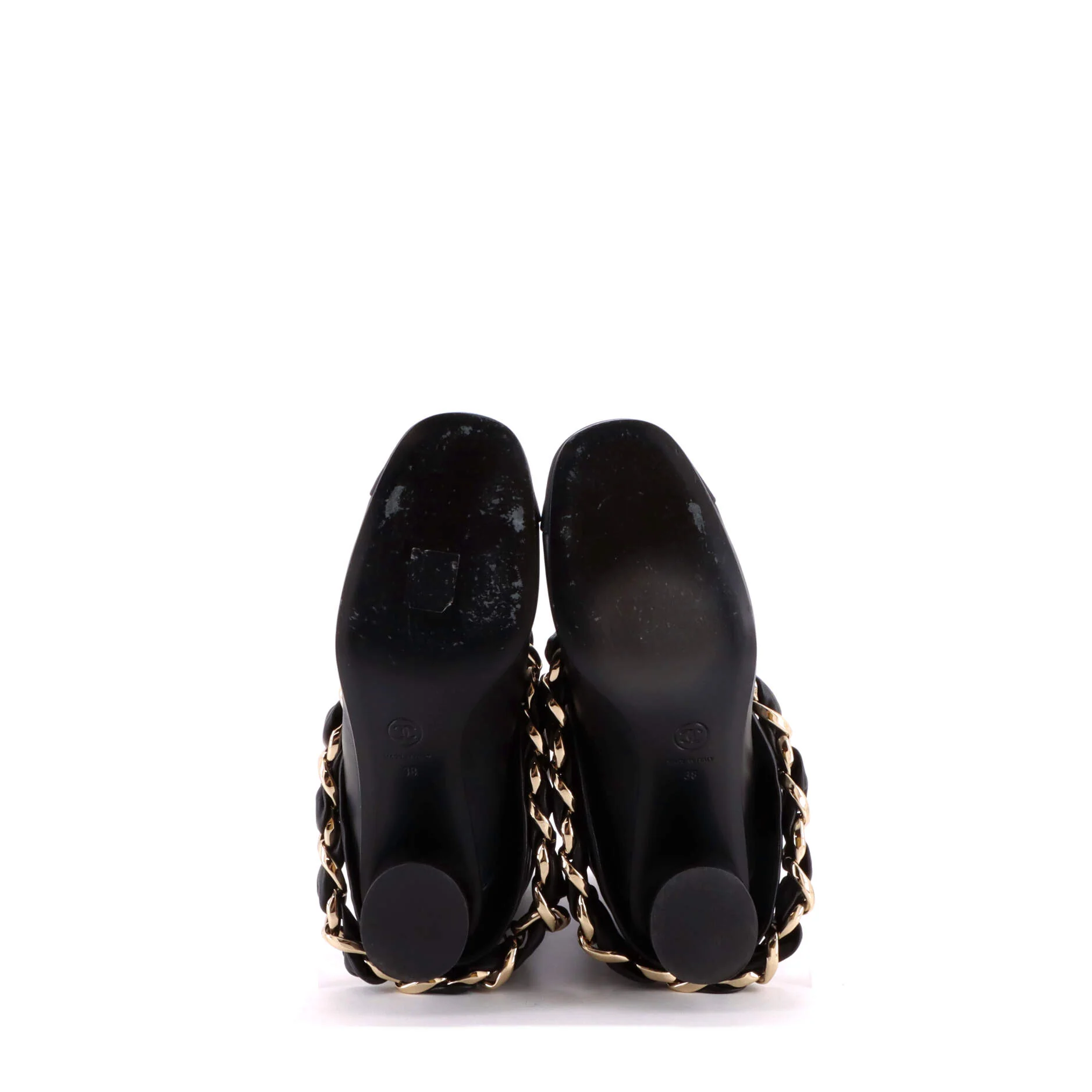 Women's Cap Toe Chain Fold Over Boots Leather with Grosgrain - Image 4