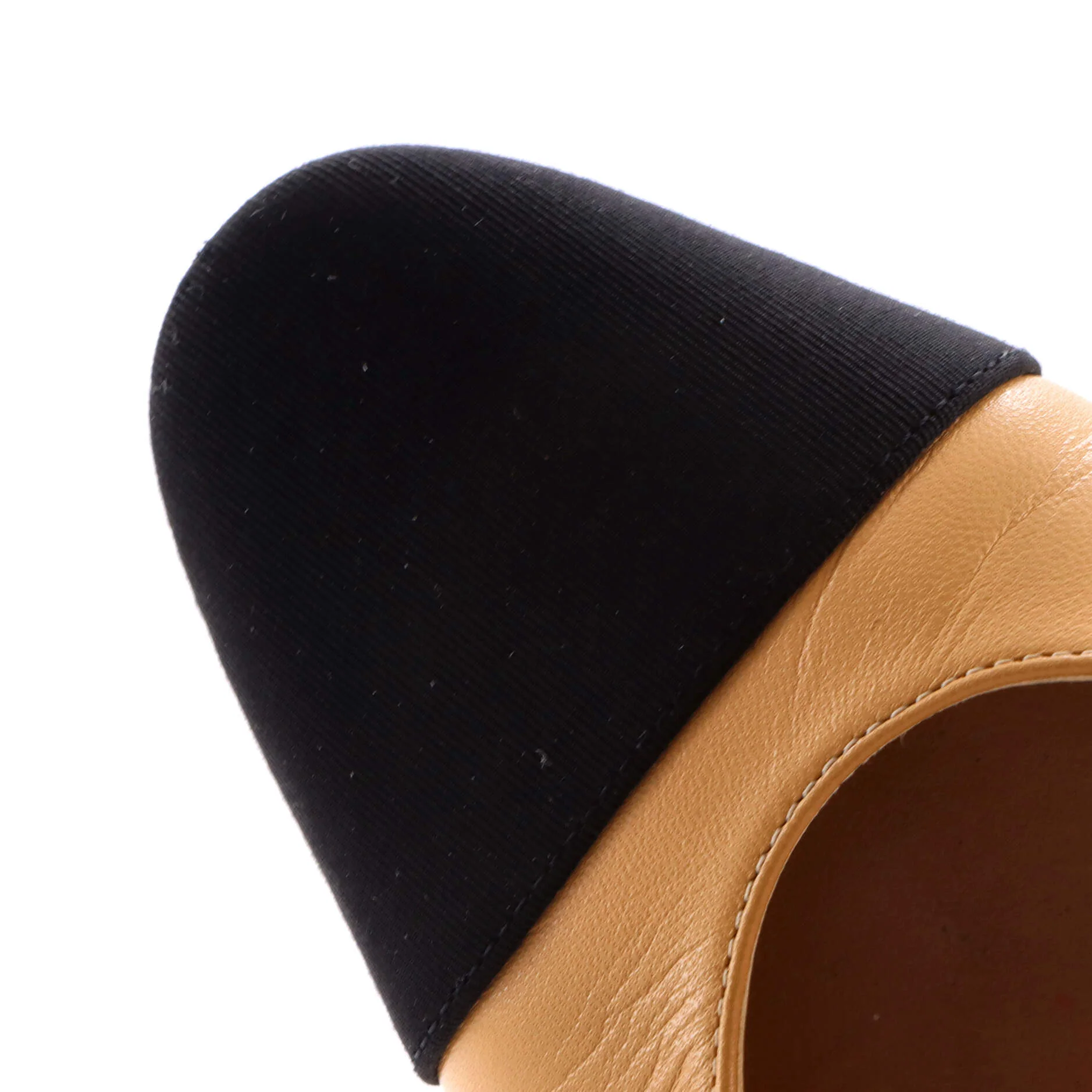 Women’s Cap Toe Slingback Pumps Leather with Grosgrain - Image 5