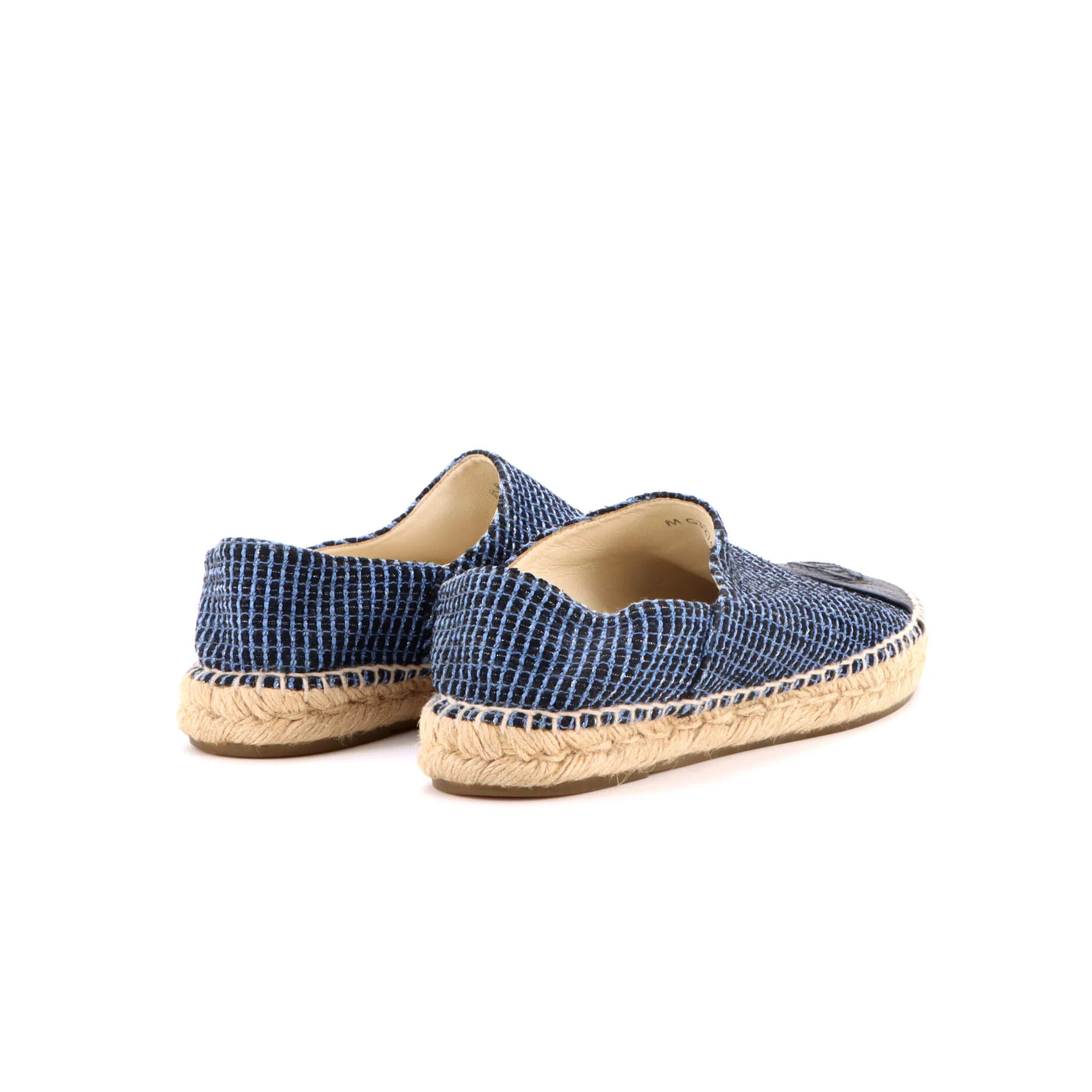 Women's CC Cap Toe Espadrilles Tweed with Leather - Image 3