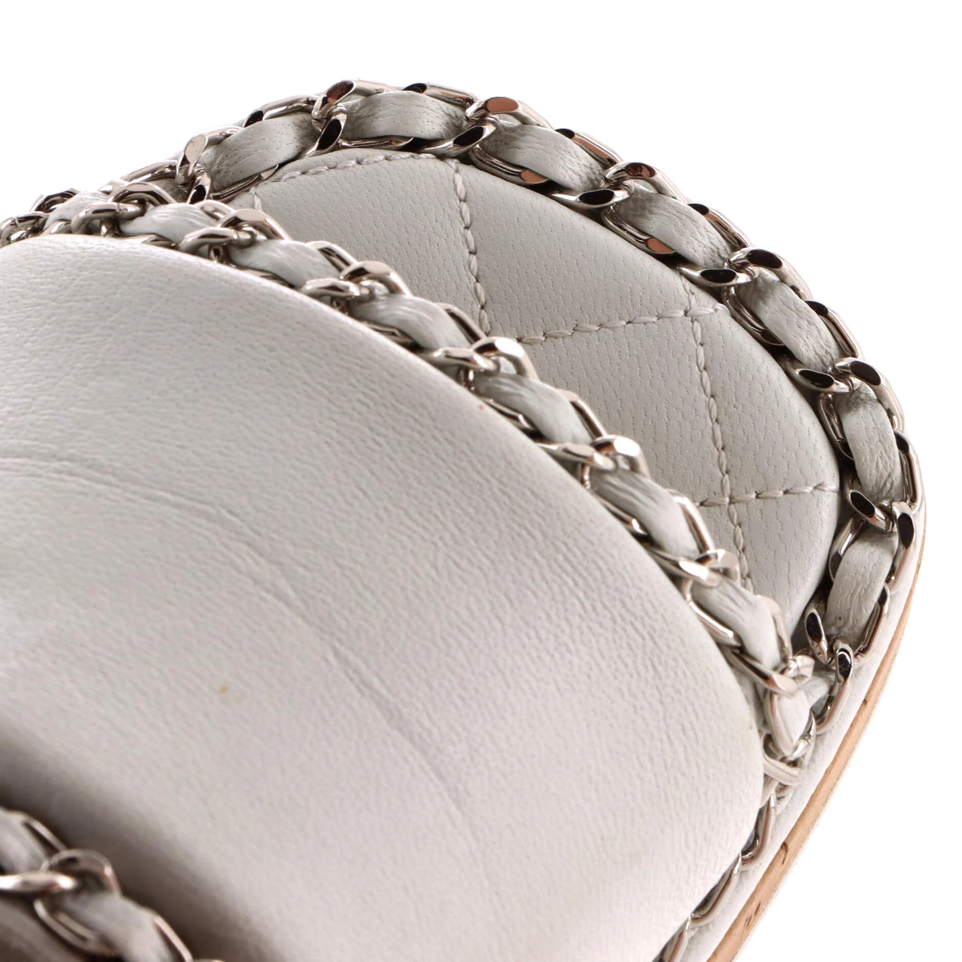 Women's CC Chain Slide Sandals Leather and Cork - Image 5