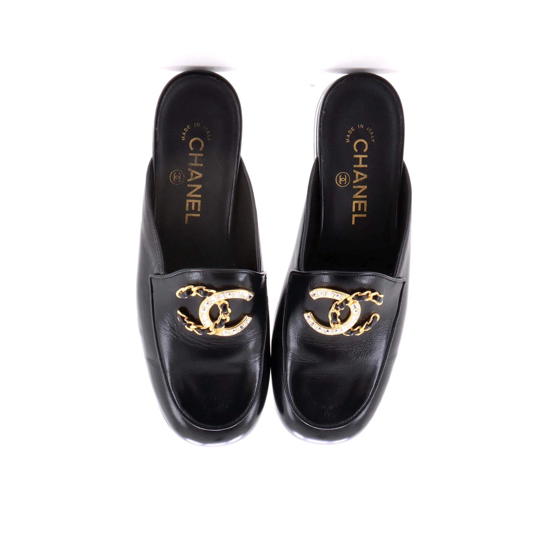 Women's CC Flat Mules Leather - Image 2