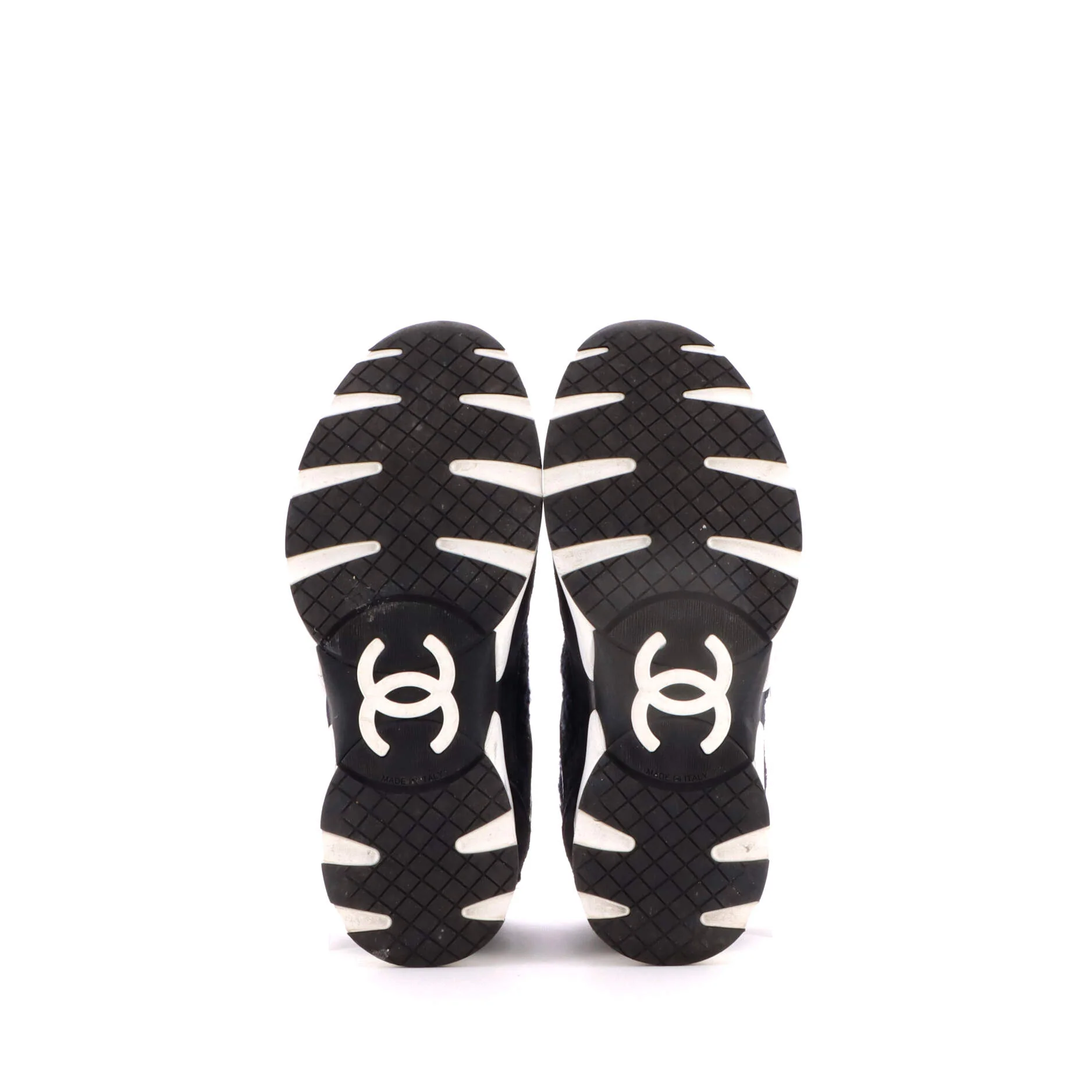 Women's CC Low-Top Sneakers Leather and Tweed - Image 4