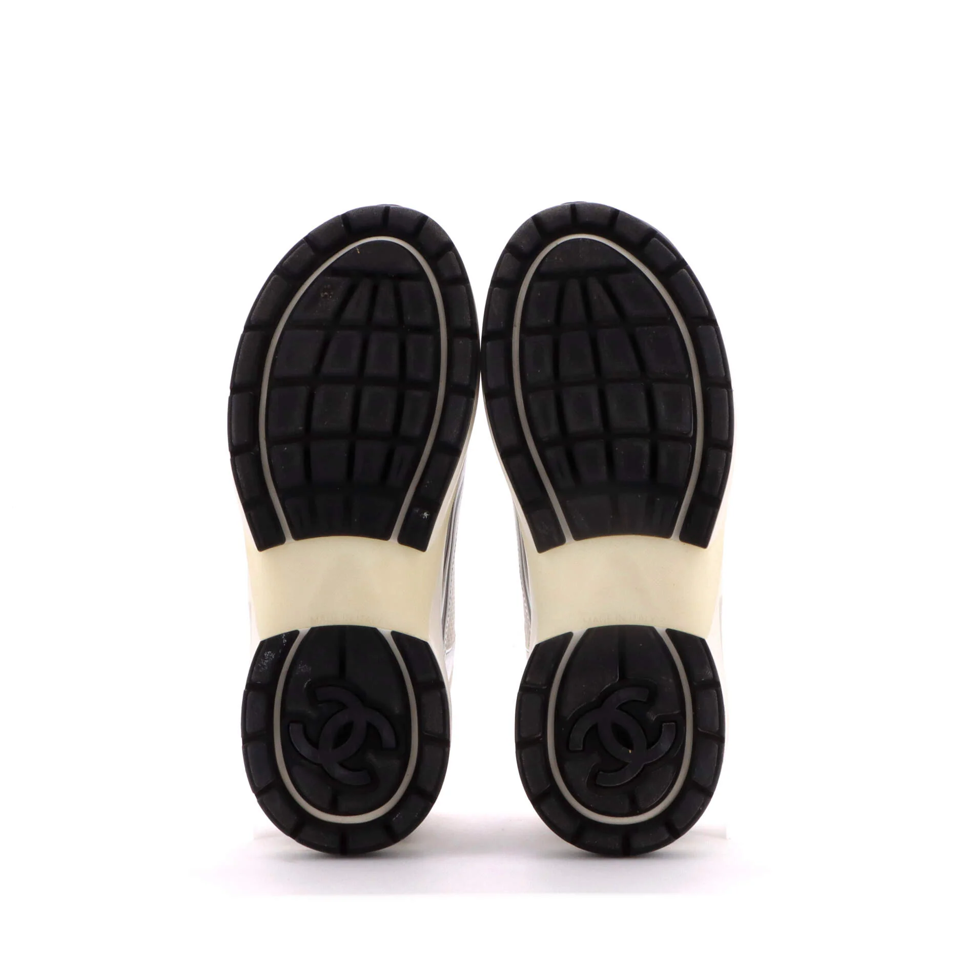 Women's CC Low-Top Sneakers Mesh and Laminated Leather - Image 4