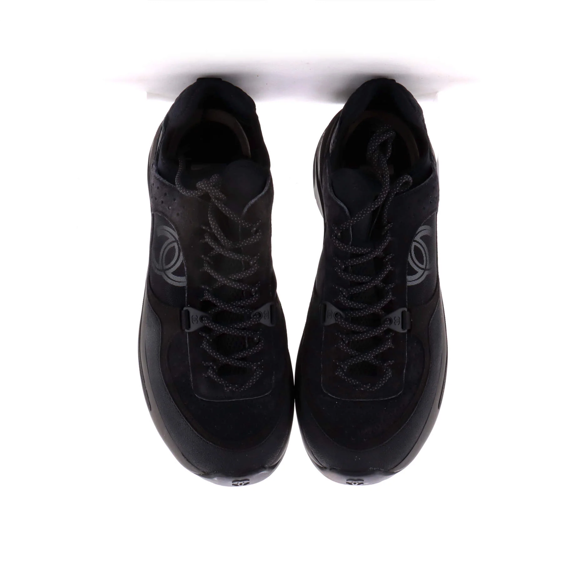 Women's CC Low-Top Sneakers Suede with Leather and Nylon - Image 2