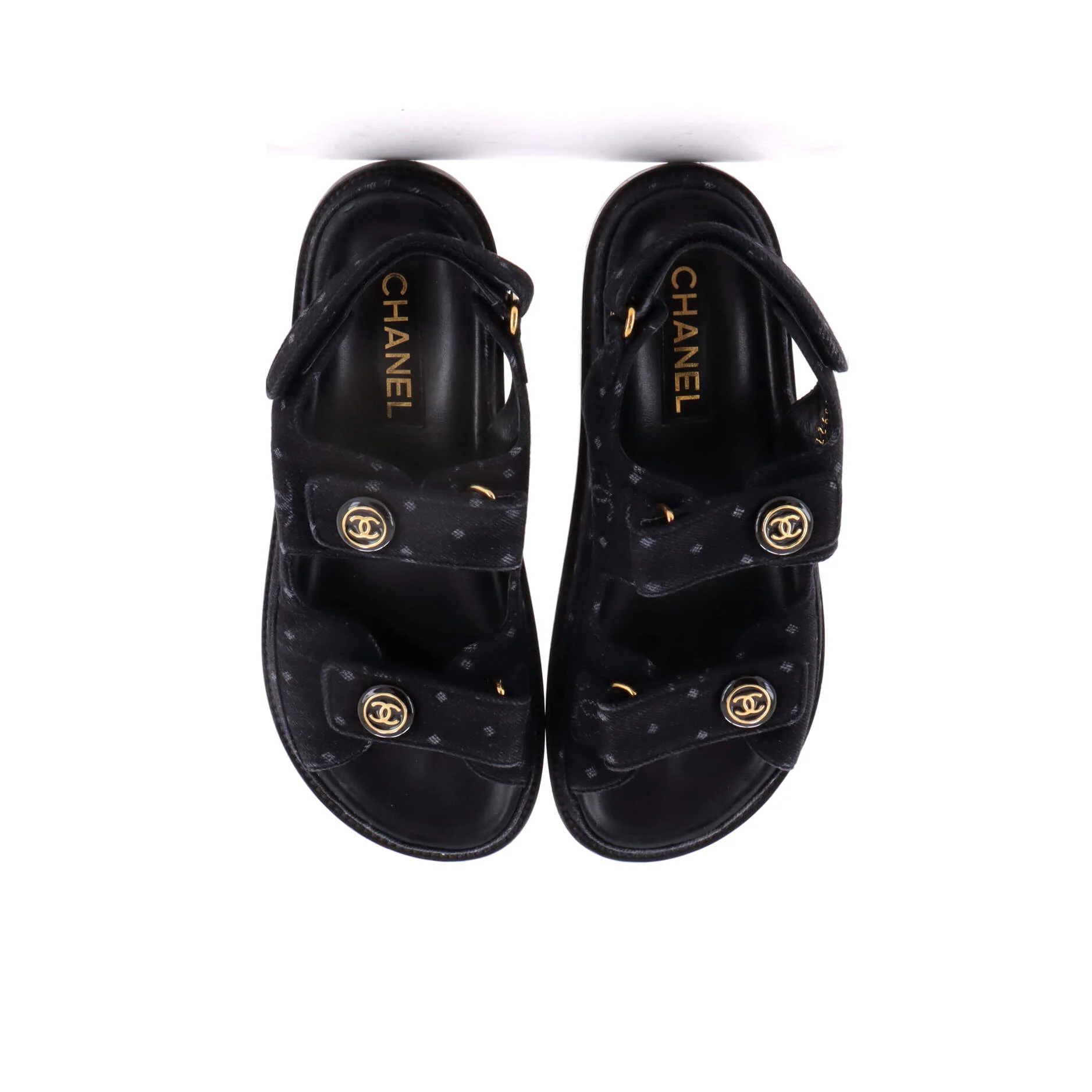 Women's Velcro Dad Sandals Printed Denim - Image 2