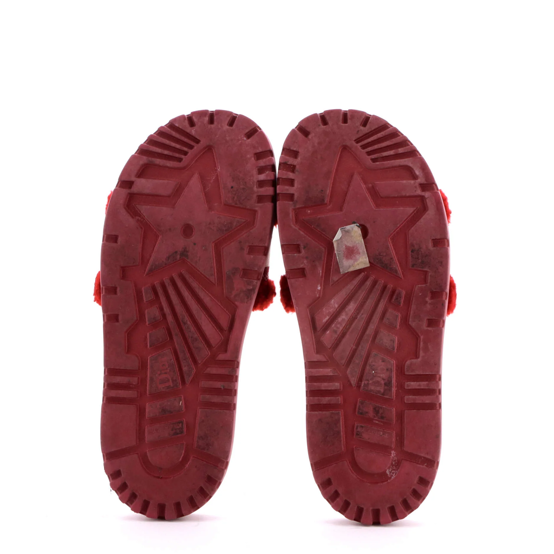 Women's Dway Slide Sandals Embroidered Canvas and Shearling - Image 4