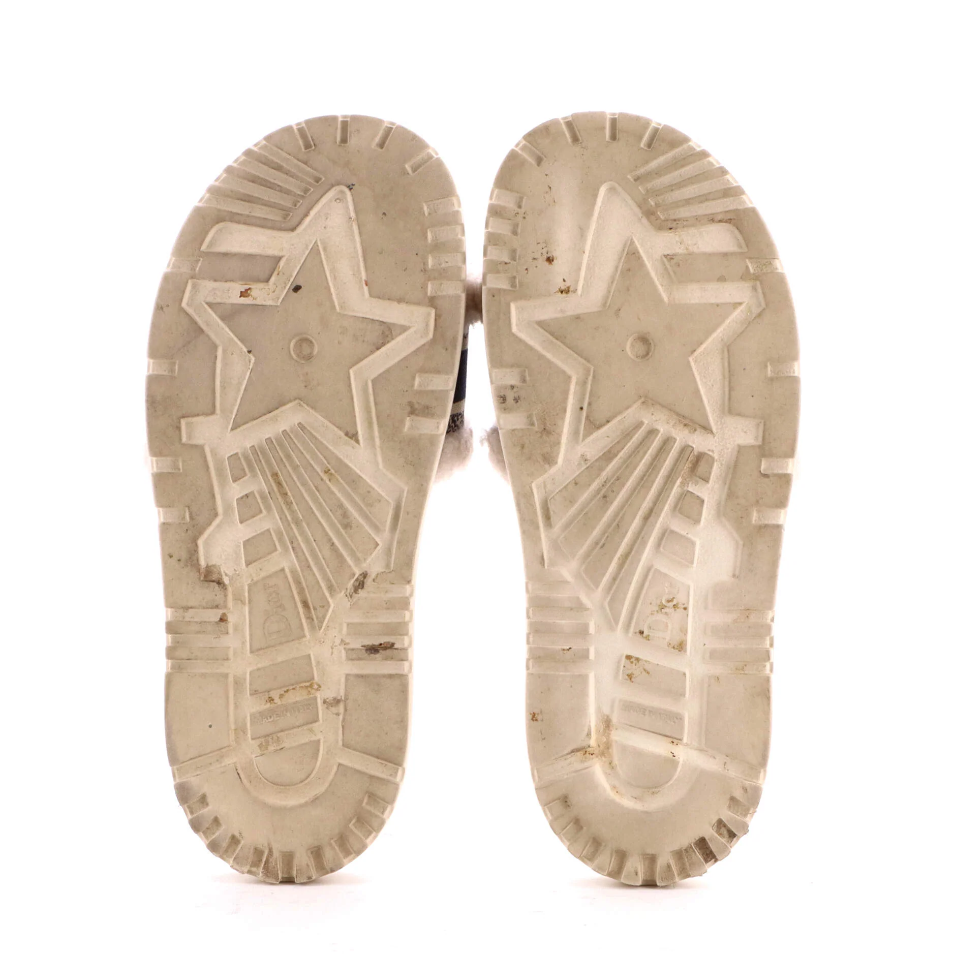 Women's Dway Slide Sandals Embroidered Canvas and Shearling - Image 4