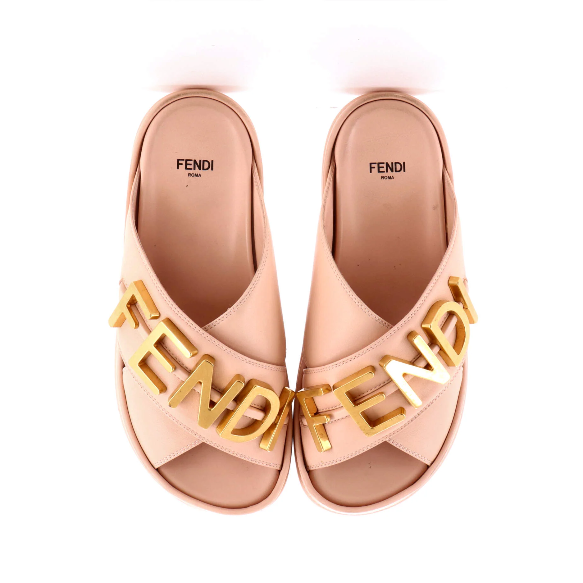 Women's Fendigraphy Slide Sandals Leather - Image 2