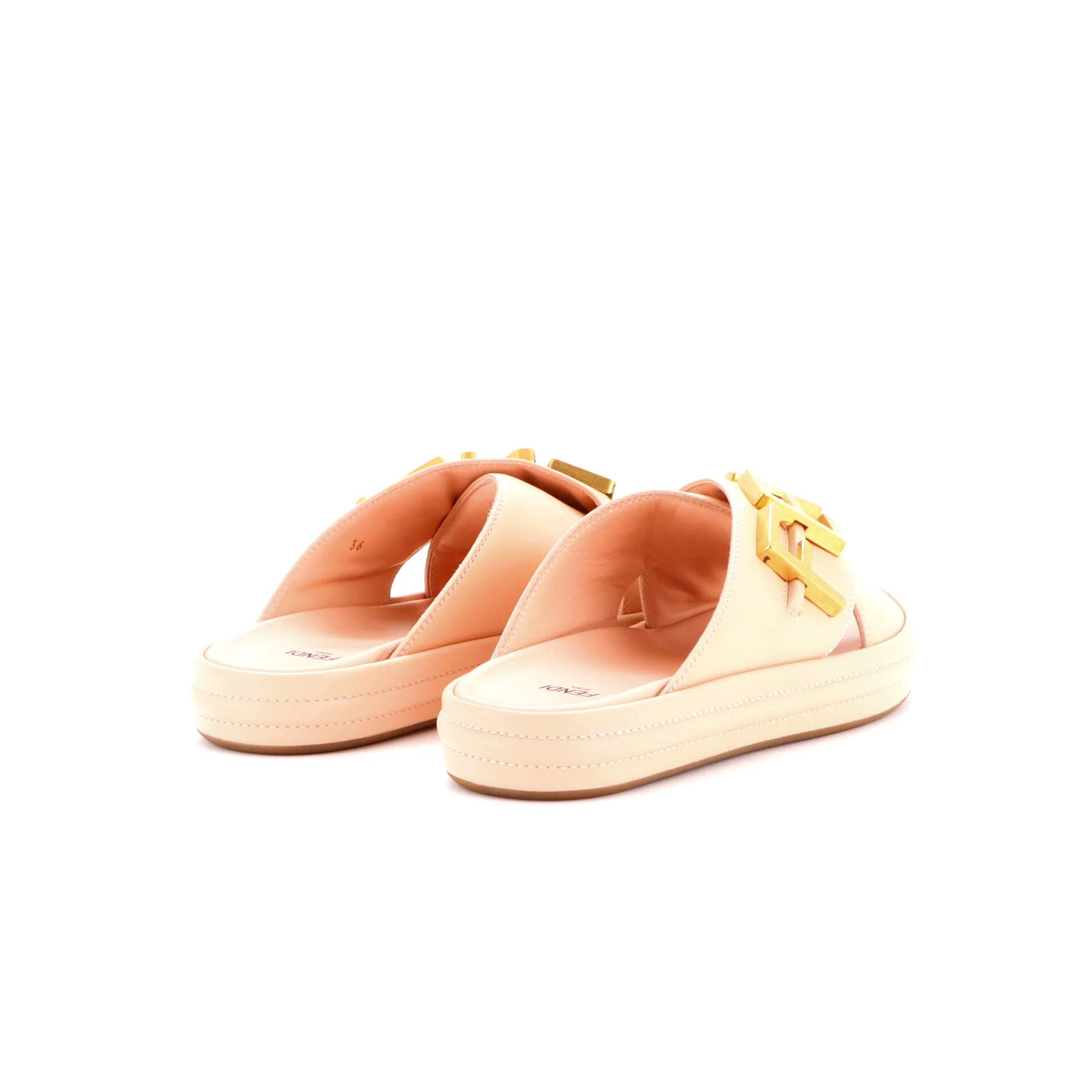 Women's Fendigraphy Slide Sandals Leather - Image 3