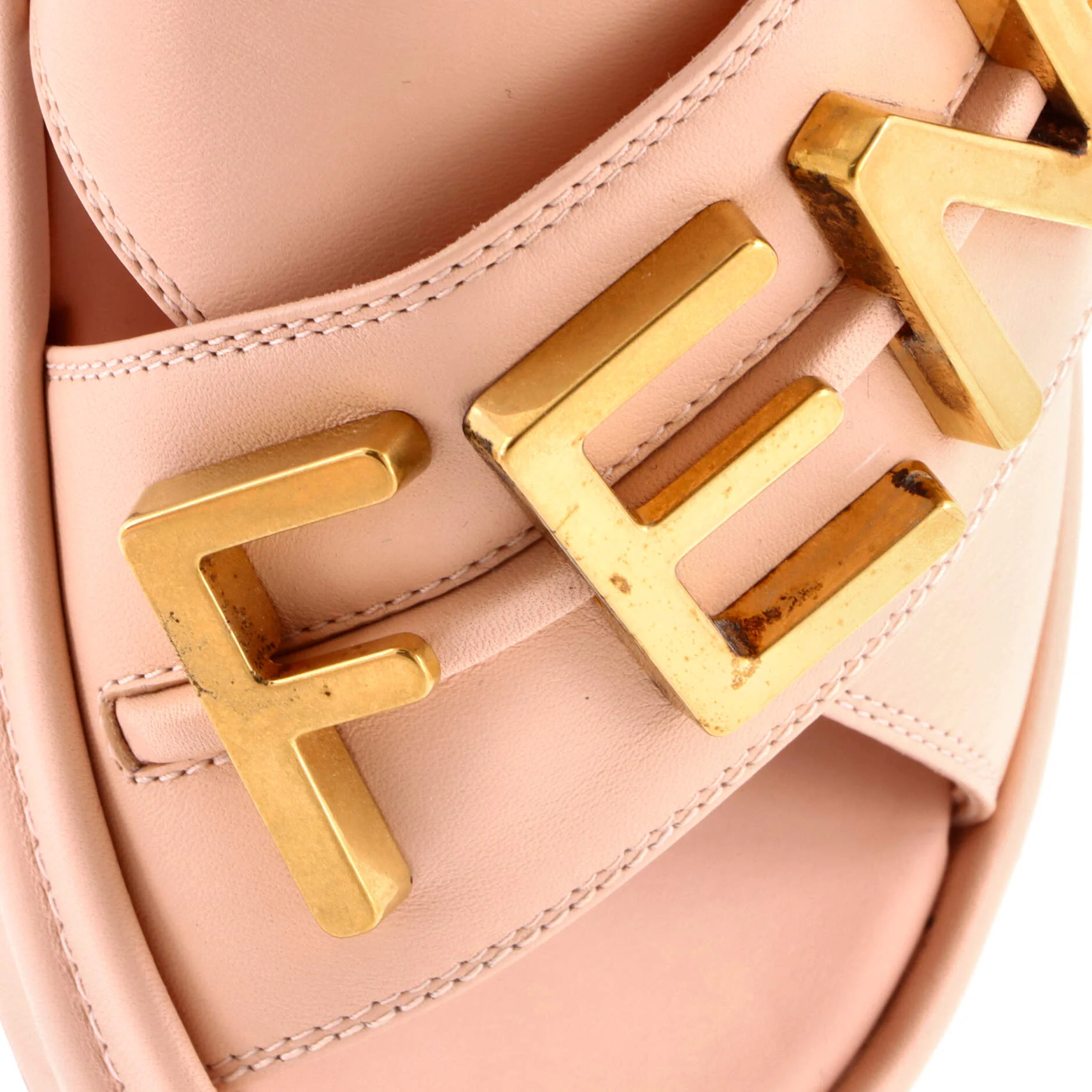 Women's Fendigraphy Slide Sandals Leather - Image 6