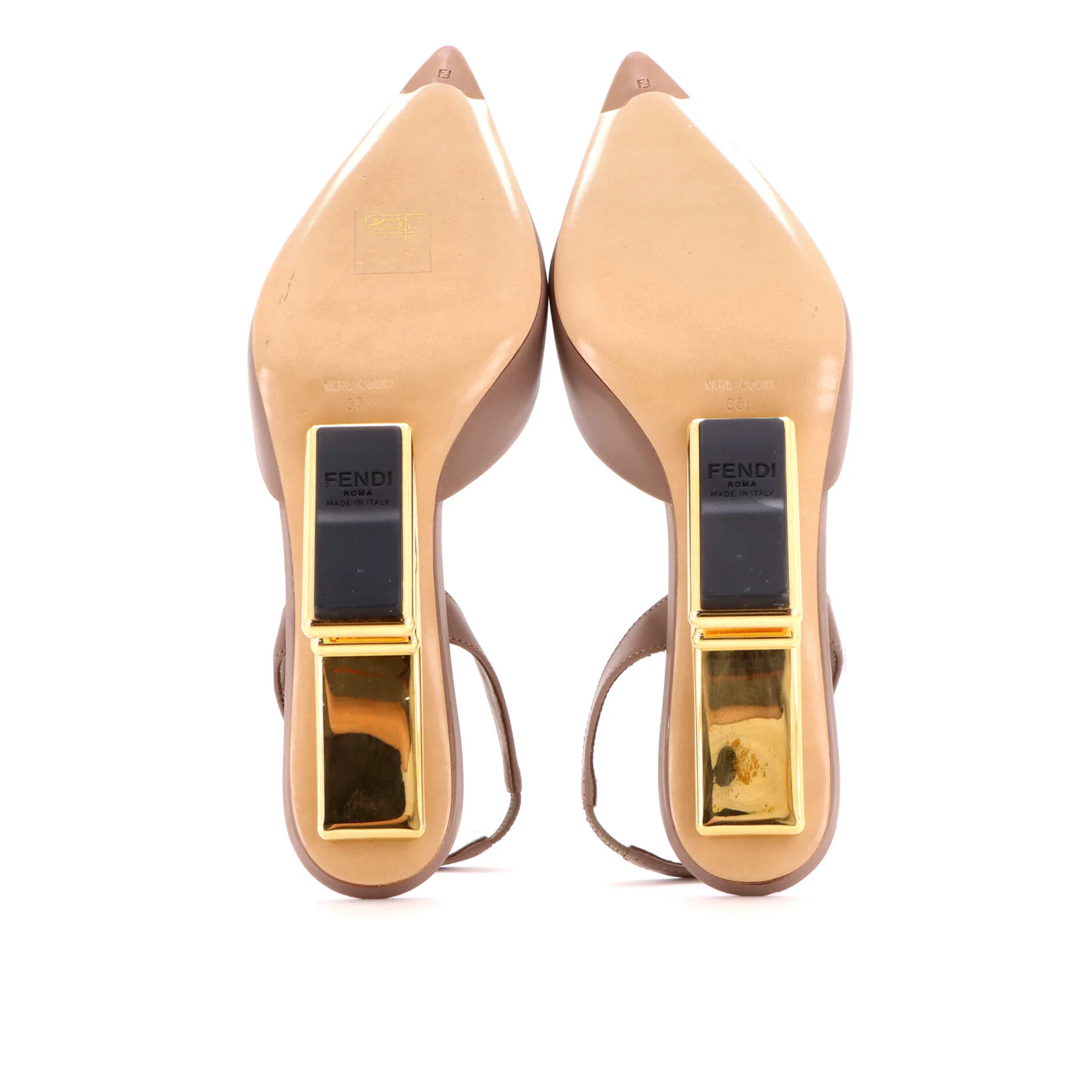 Women's First Pointed Toe Slingback Heels Leather - Image 4