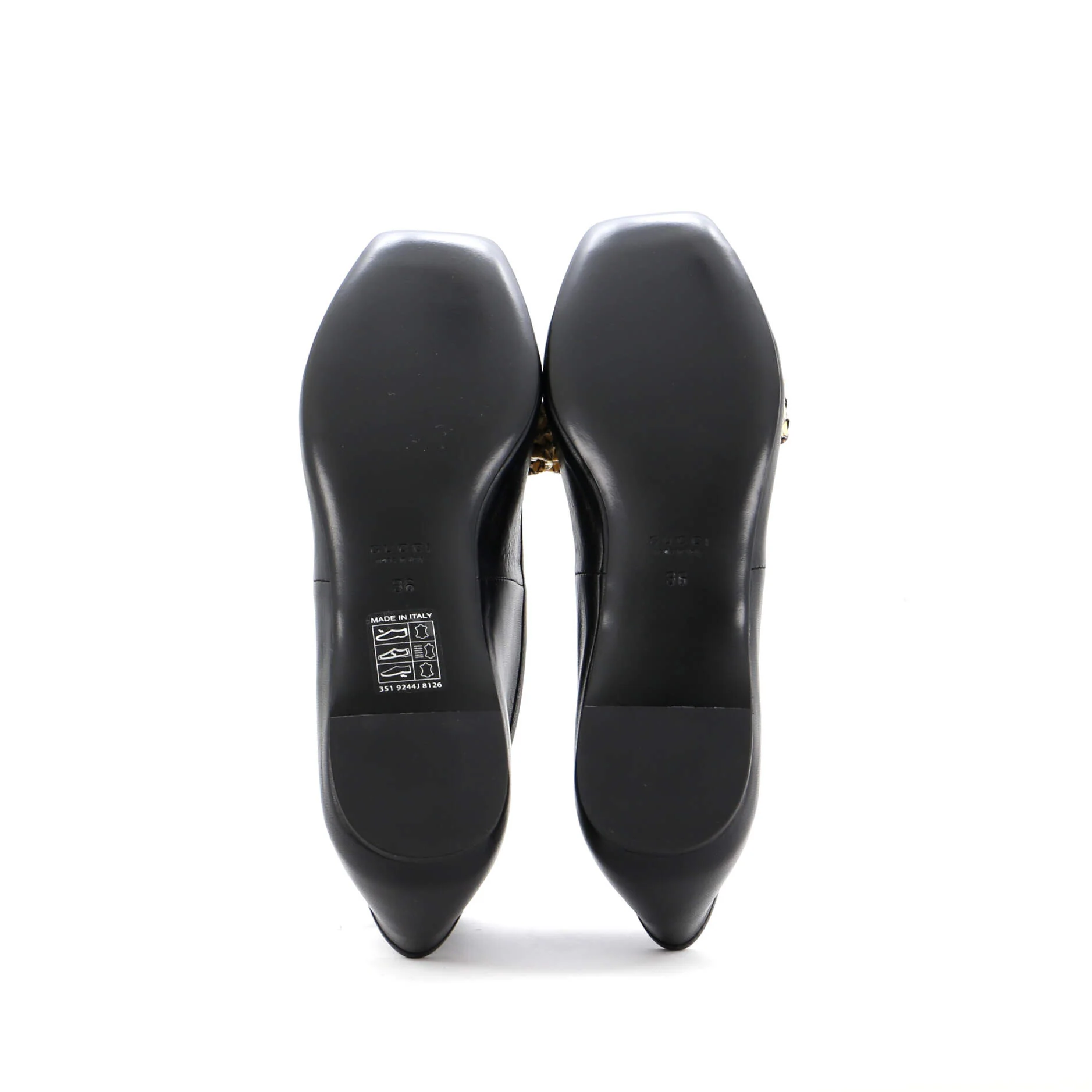 Women's Evi Interlocking G Ballet Flats Leather with Python - Image 4