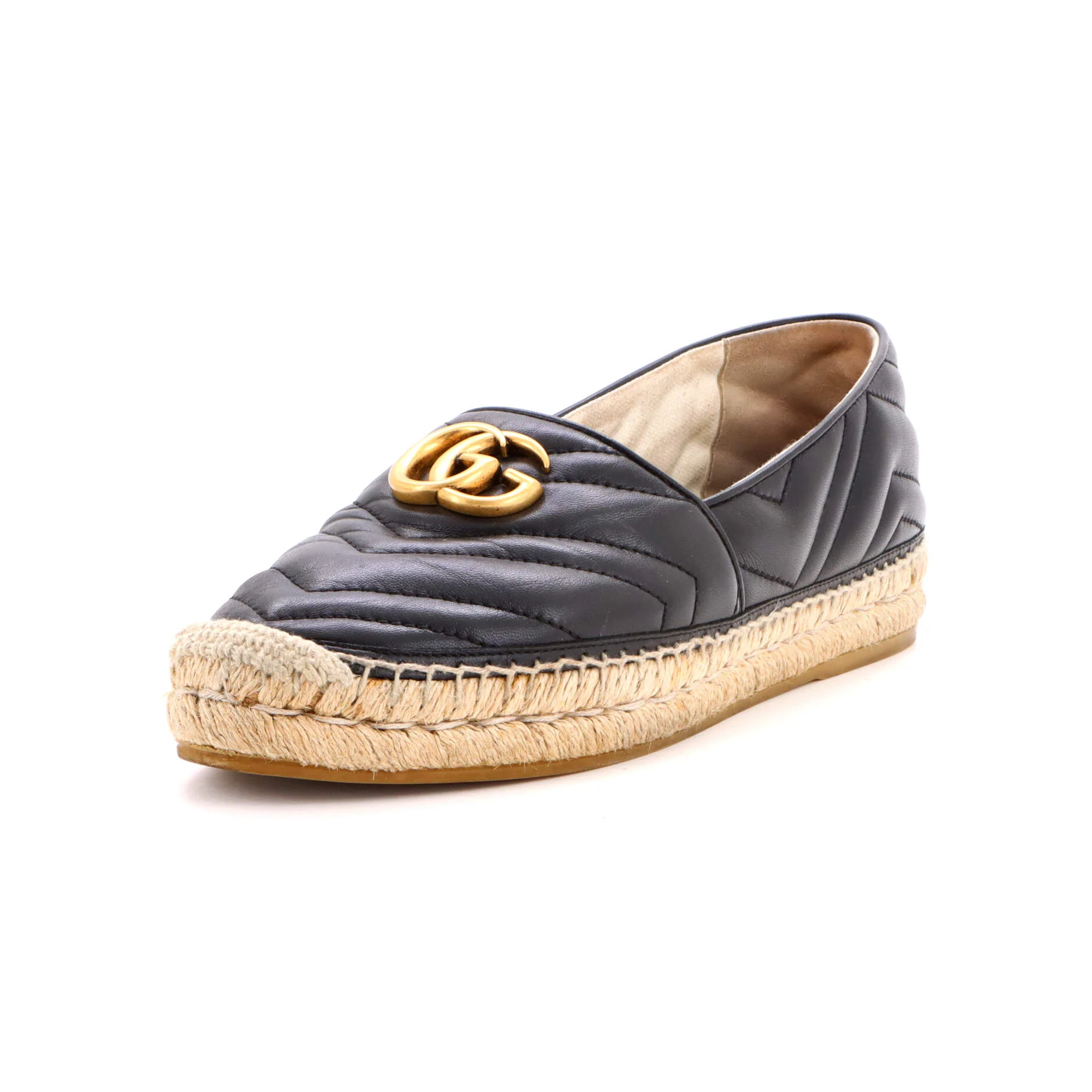 Women's GG Marmont Espadrilles Matelasse Leather