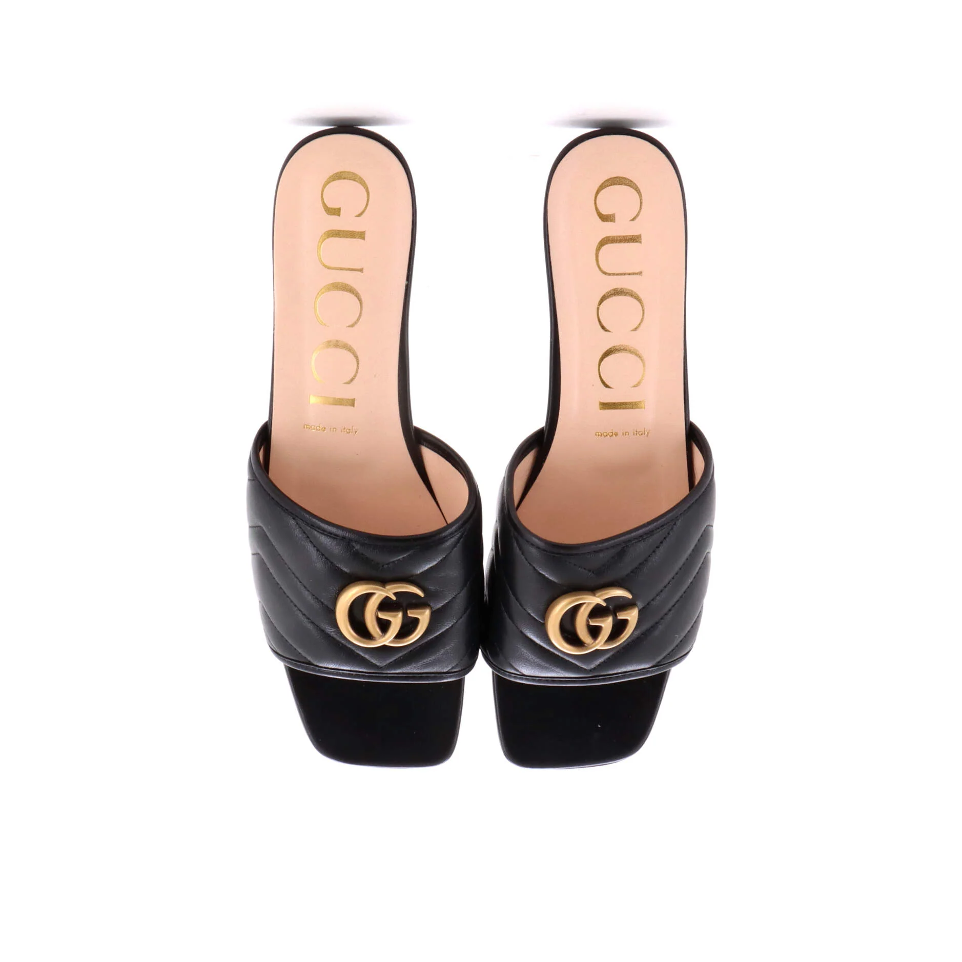 Women's GG Marmont Slide Sandals Matelasse Leather - Image 2