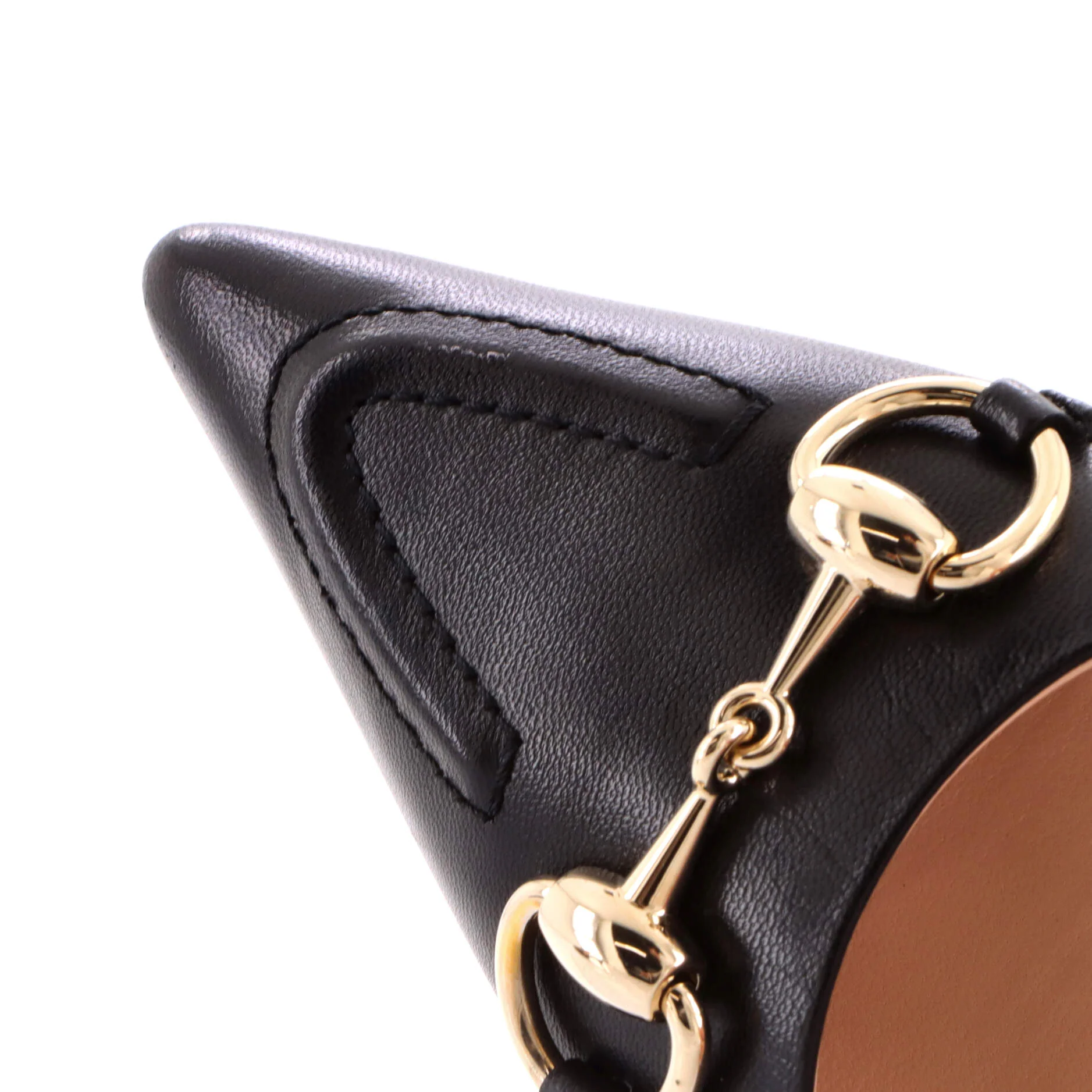 Women's Horsebit Pointed Toe Slingback Pumps Leather - Image 5
