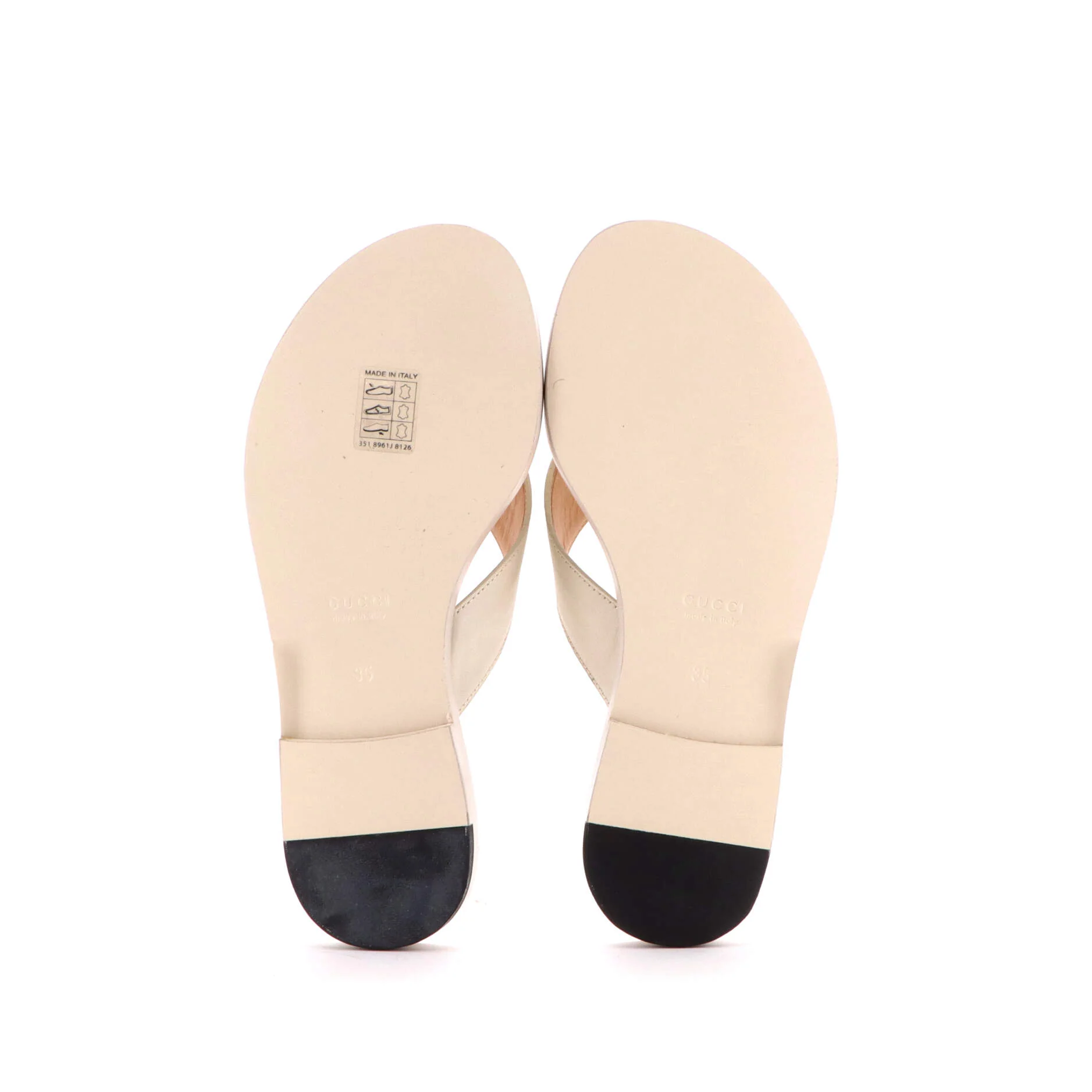 Women's Nadeline Interlocking G Thong Sandals GG Embossed Leather - Image 4