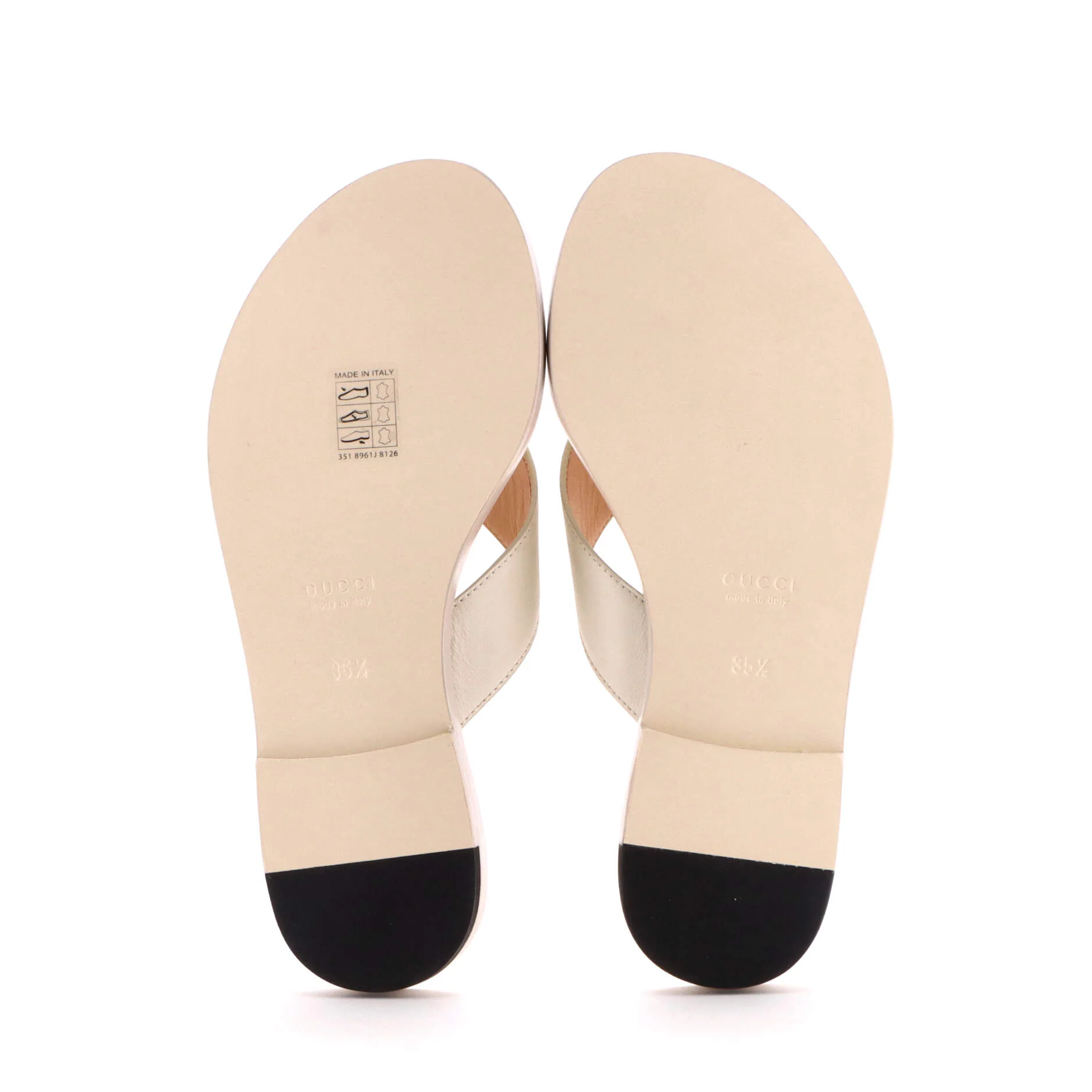 Women's Nadeline Interlocking G Thong Sandals GG Embossed Leather - Image 4