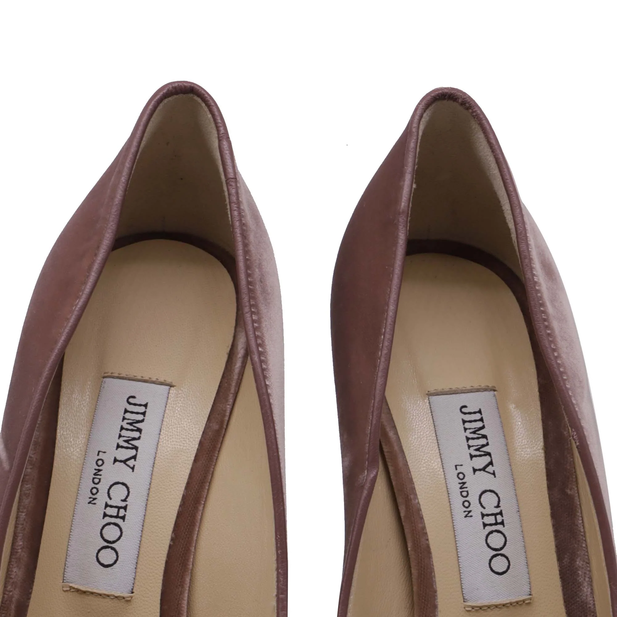 Women's Jimmy Choo Pointed-Toe Pumps in Brown Velvet - Image 8