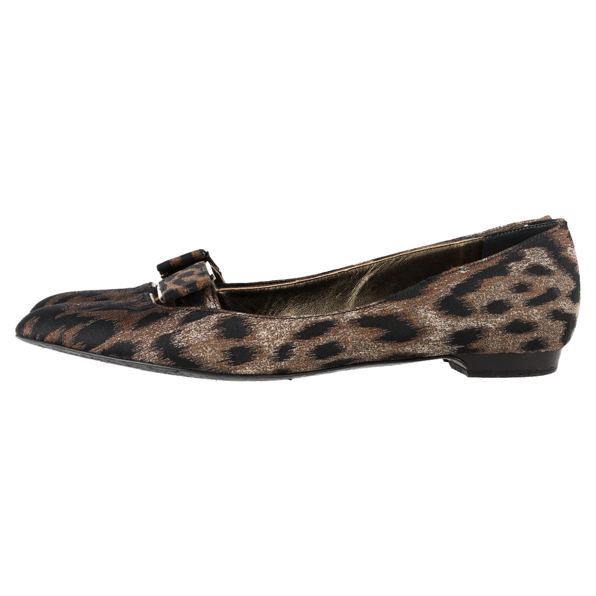 Women's Lanvin Pointed Loafers in Animal Print Polyester - Image 4