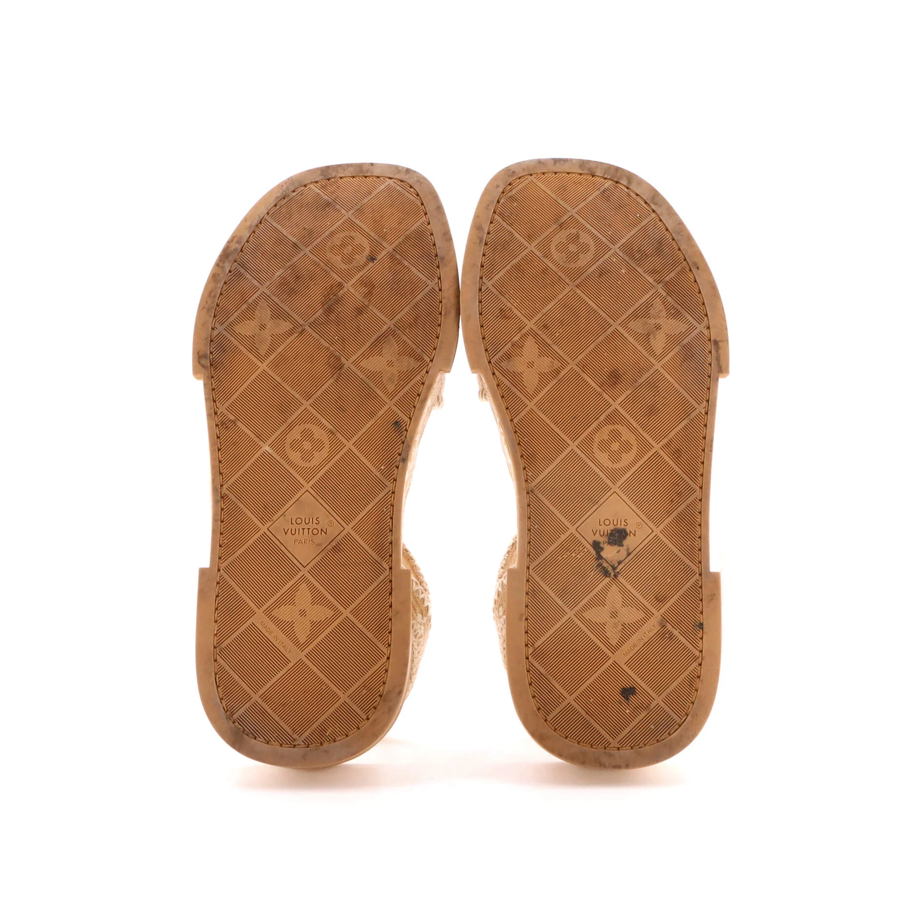 Women's Maya Platform Heeled Sandals Monogram Raffia - Image 4