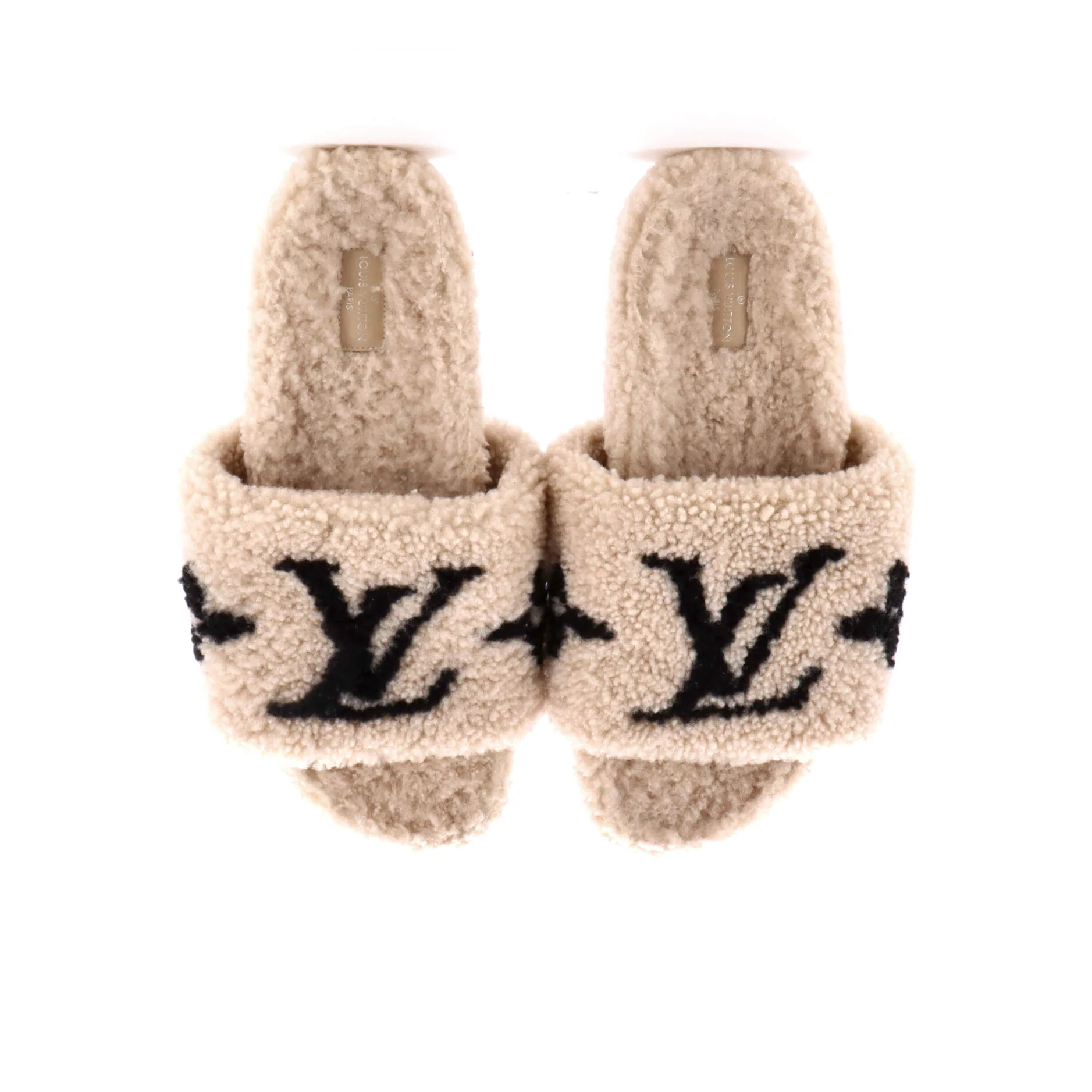 Women's Paseo Flat Comfort Slide Sandals Shearling - Image 2