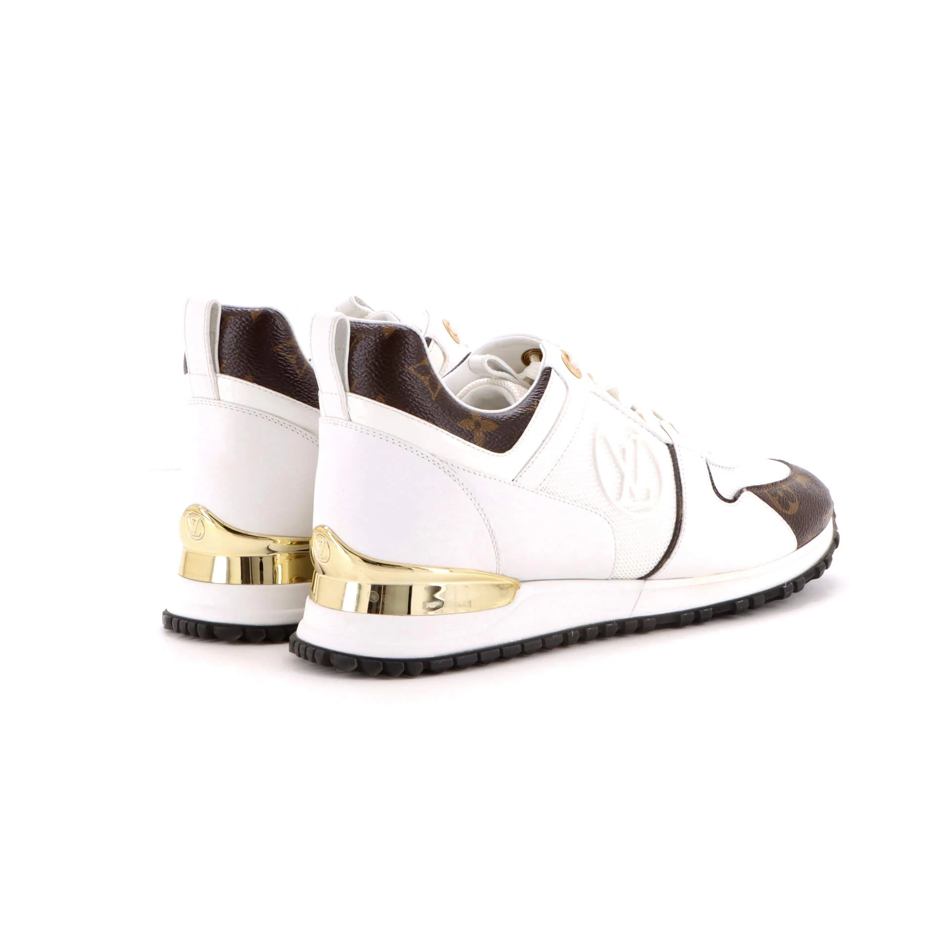 Women's Run Away Sneakers Mesh with Monogram Canvas and Leather - Image 2