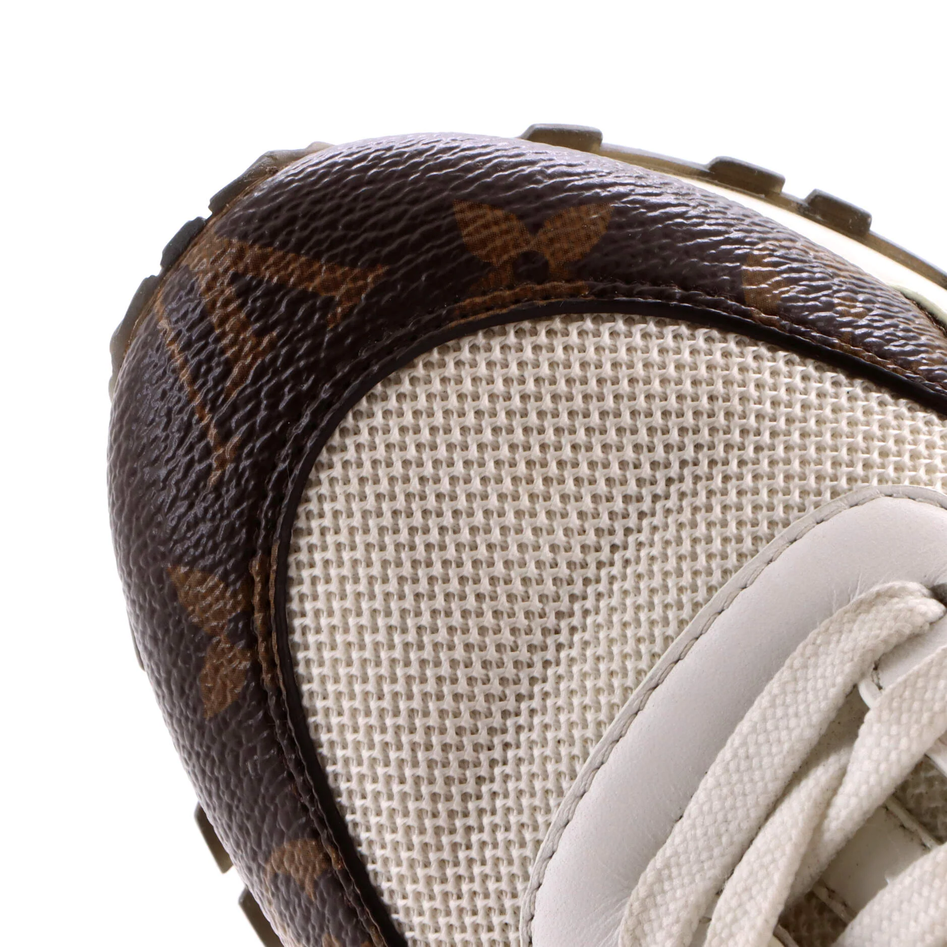 Women's Run Away Sneakers Mesh with Monogram Canvas and Leather - Image 5