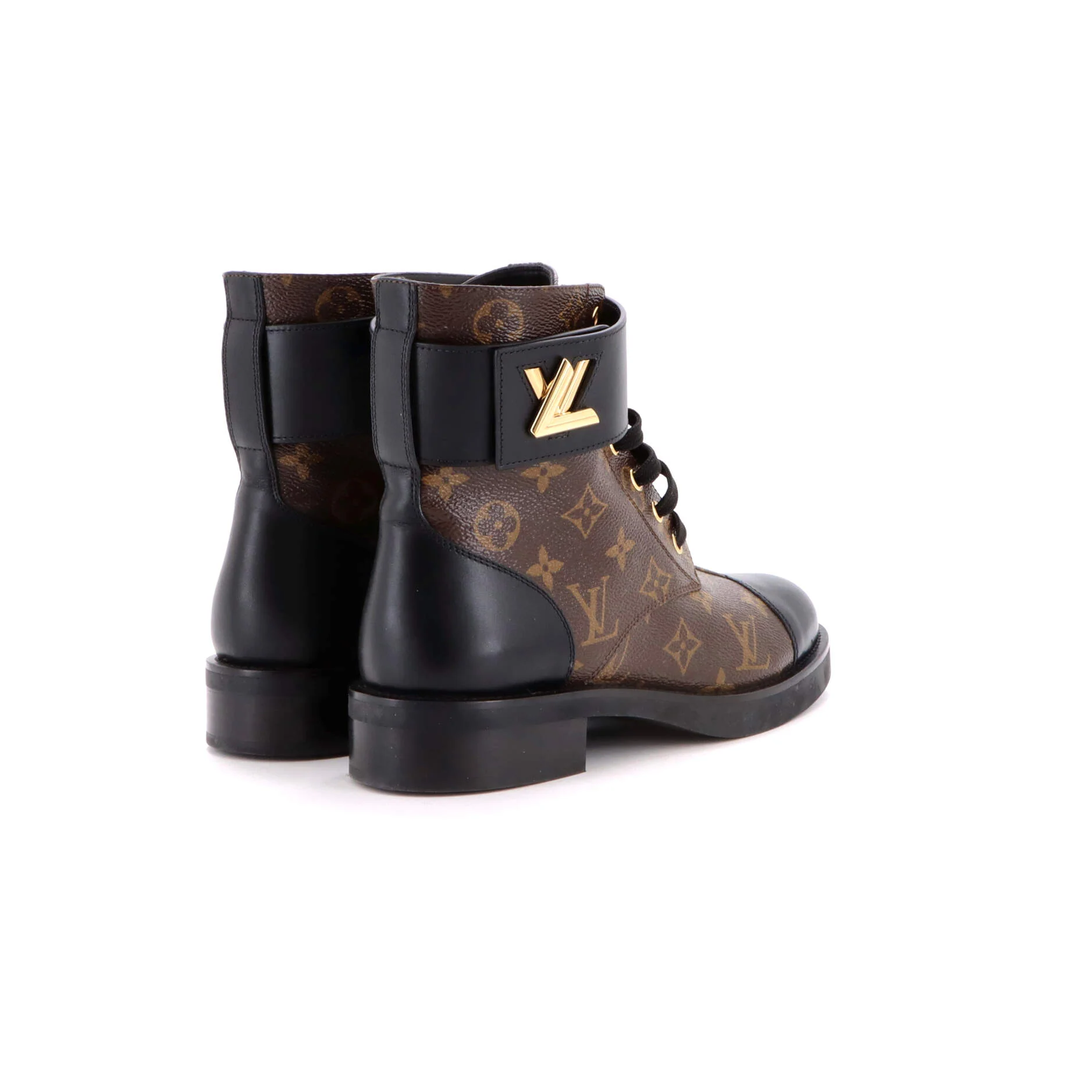 Women's Wonderland Flat Ranger Boots Monogram Canvas and Leather - Image 3