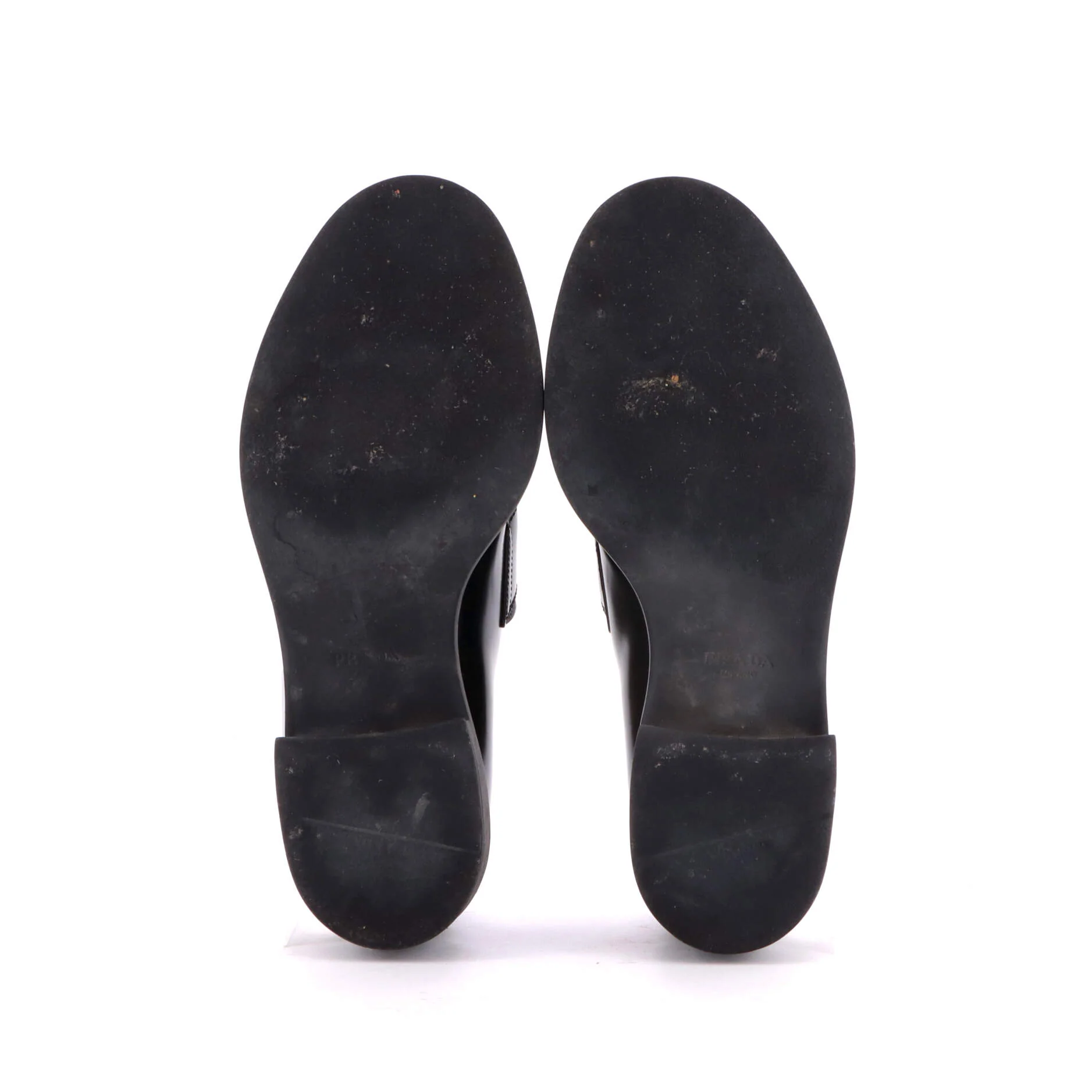 Women's Triangle Logo Loafers Spazzolato Leather - Image 4