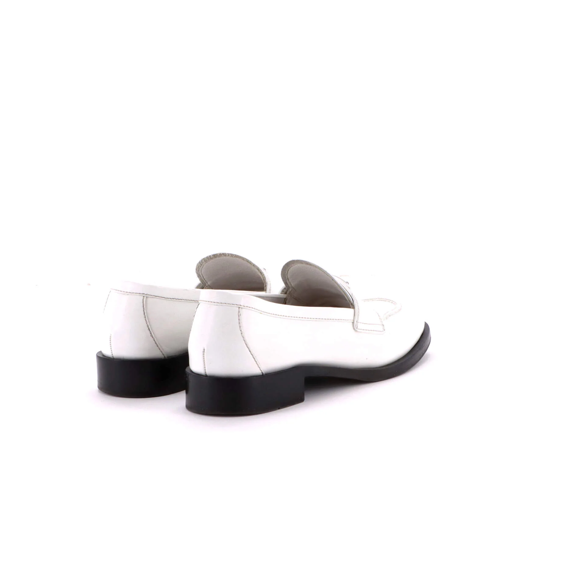 Women's Triangle Logo Loafers Spazzolato Leather - Image 3