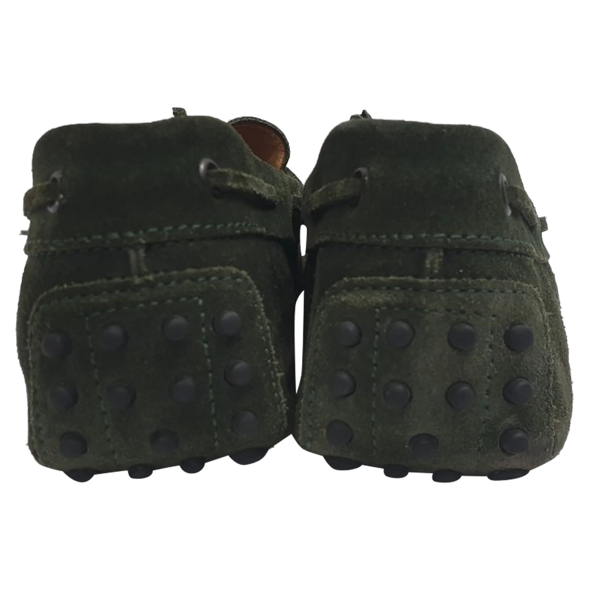 Men's Tod's Gommino Loafers in Green Suede - Image 3