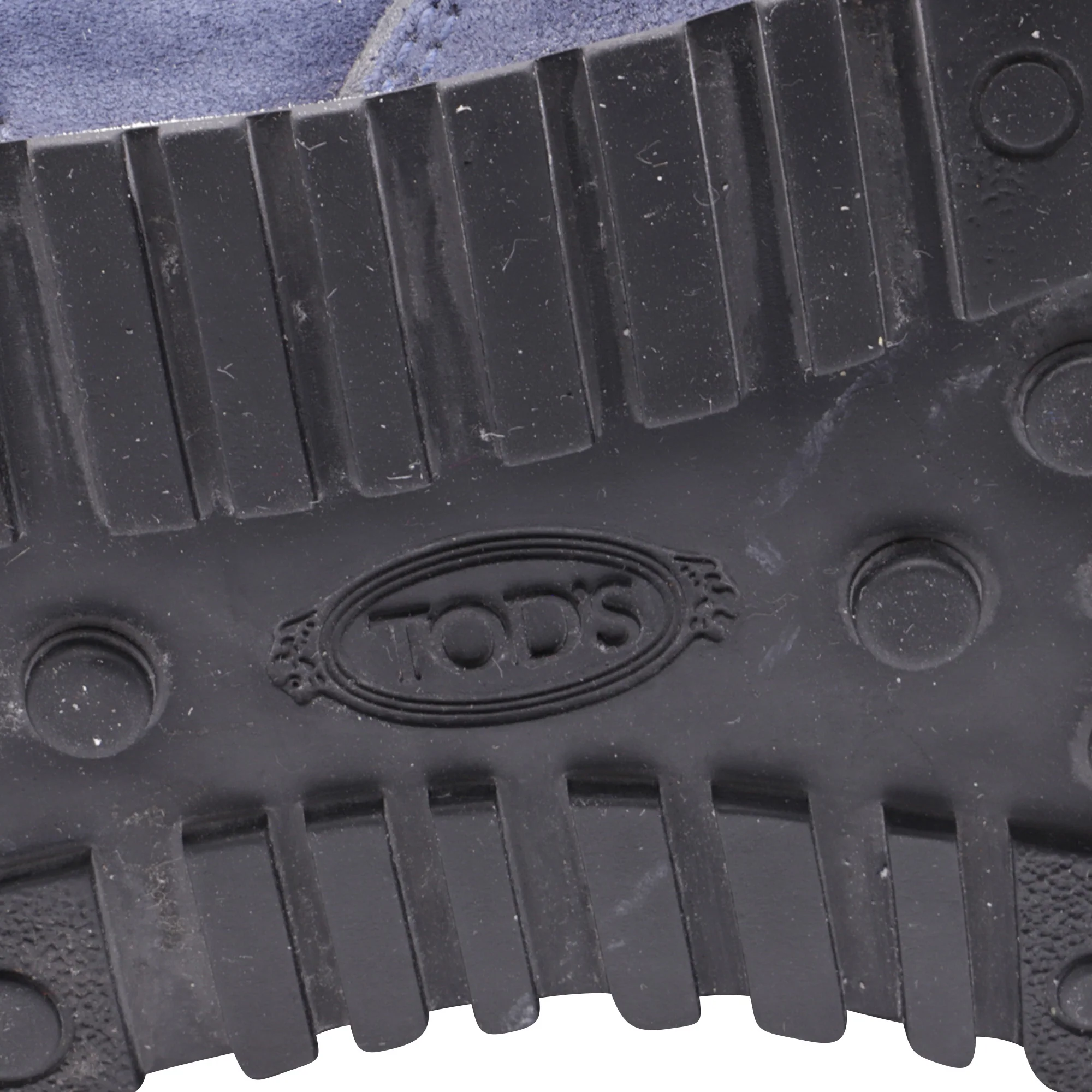 Men's  Tod's Lace-Up Low-Top Sneakers in Navy Blue Suede - Image 7