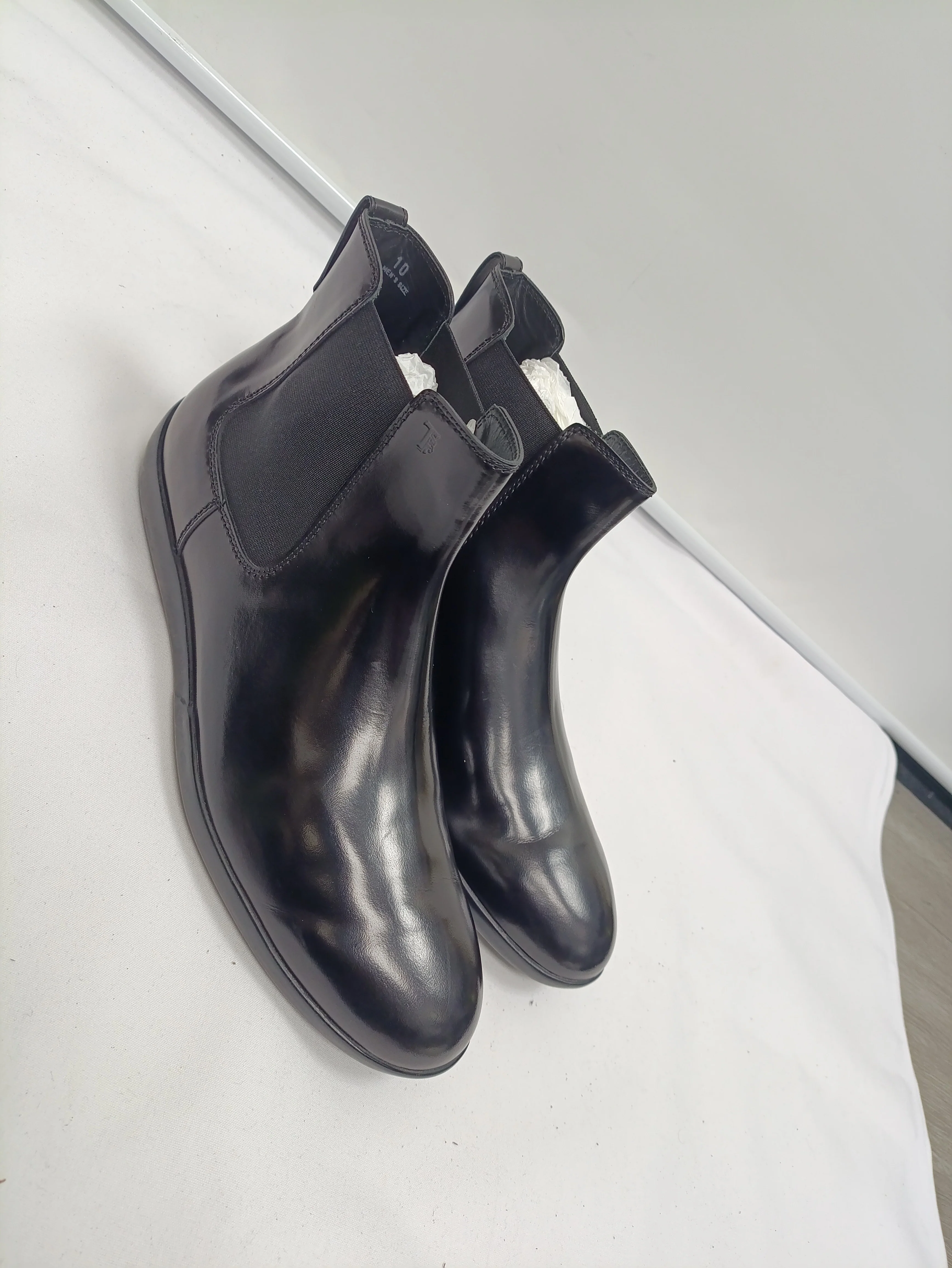 Women's Tod's Slip On Ankle Boots in Black Patent Leather - Image 8
