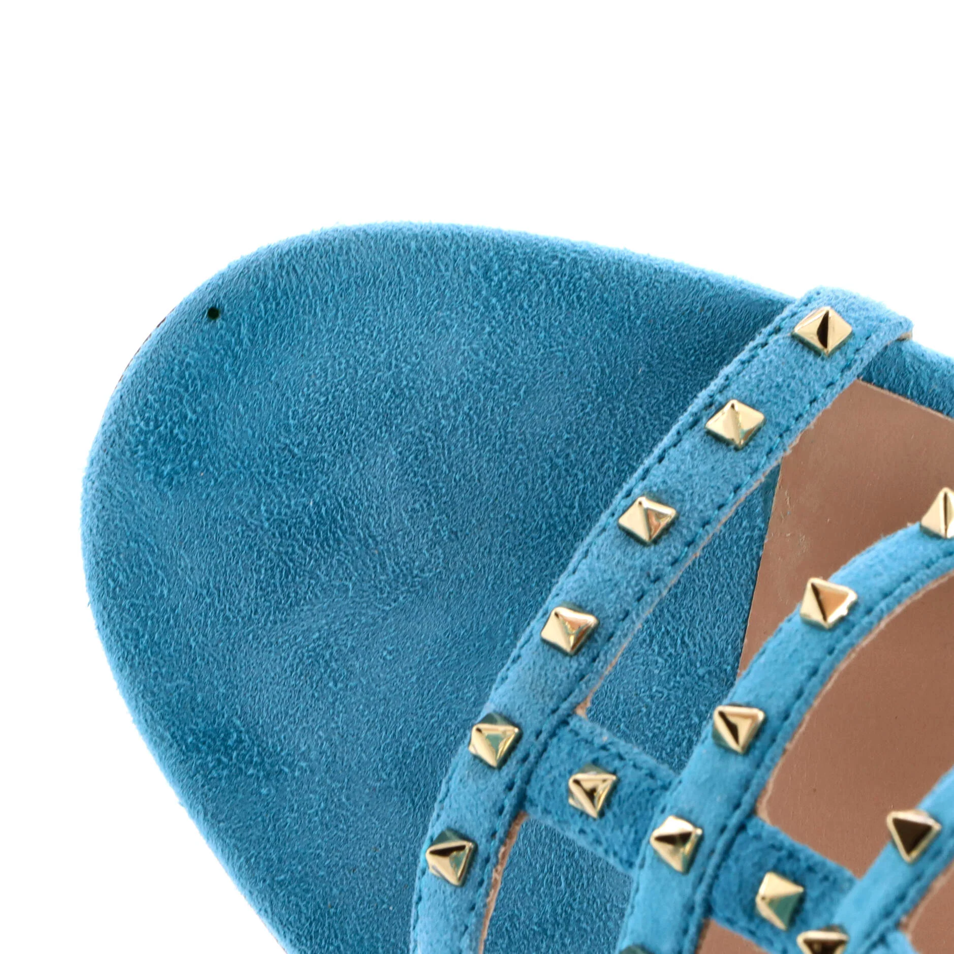 Women's Lovestud Caged Heeled Sandals Suede - Image 5