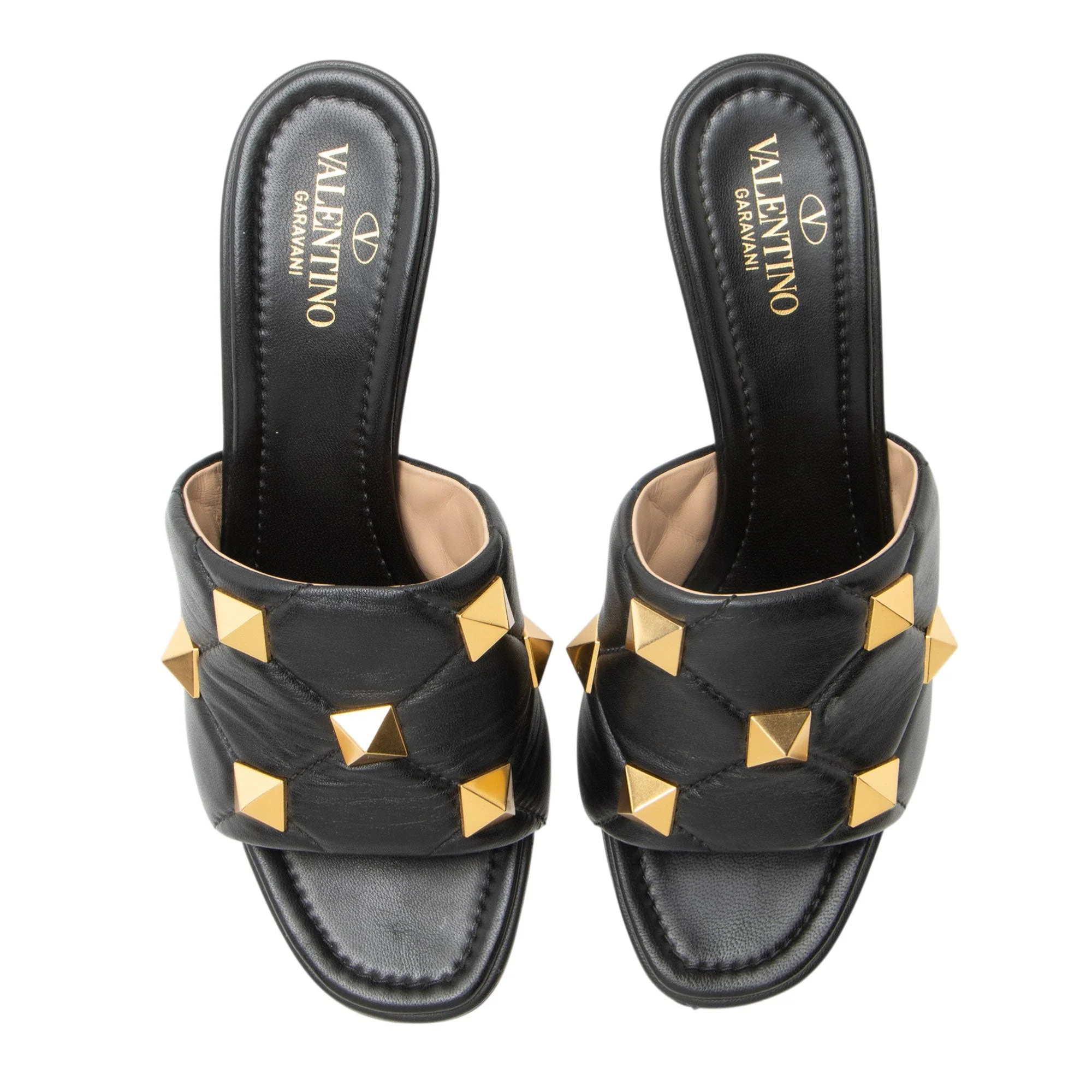 Women's Valentino Leather Roman Stud Mules - Size 8 / 38 - Image 5