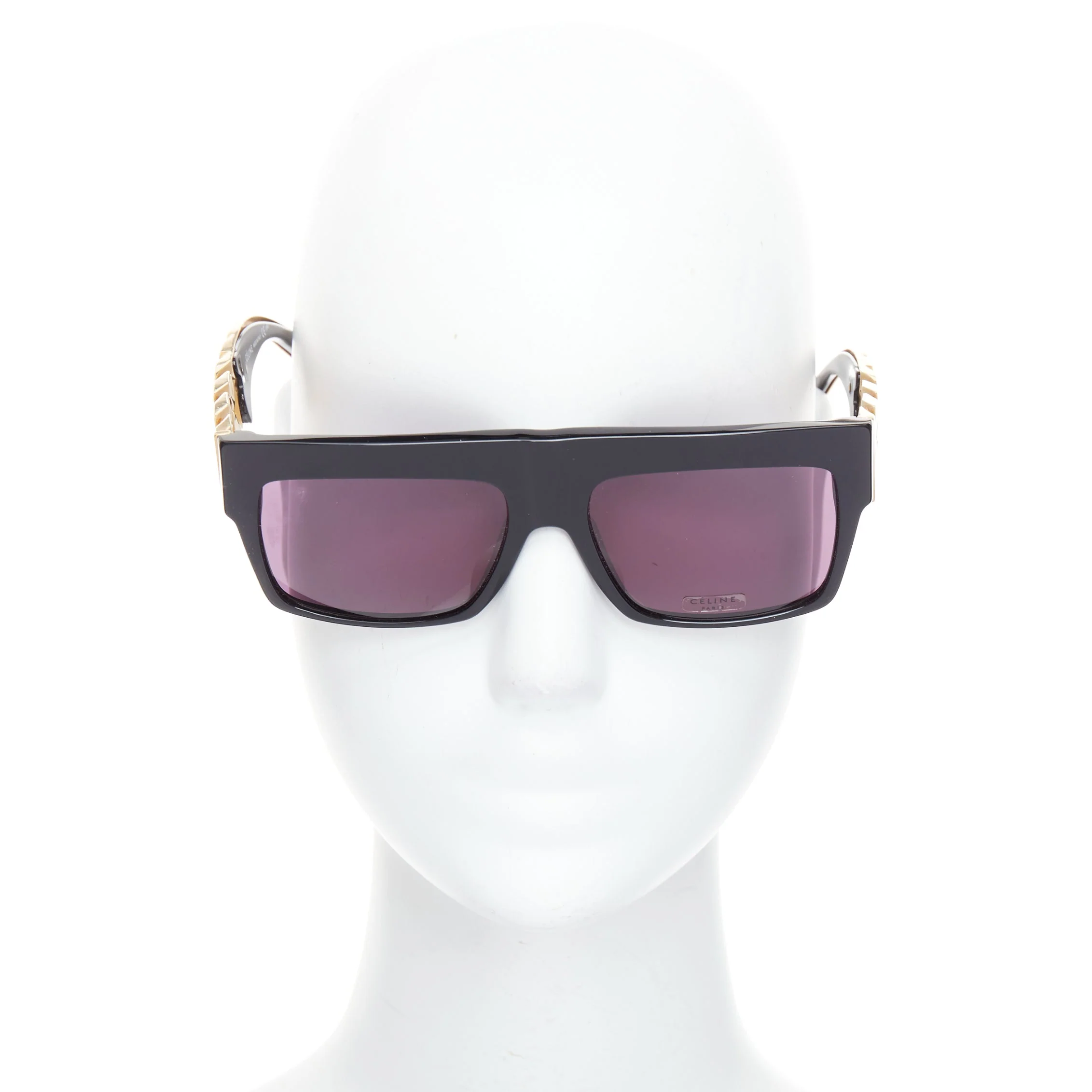 Celine Phoebe Philo Runway gold chunky chain metal sunglasses - Image 8