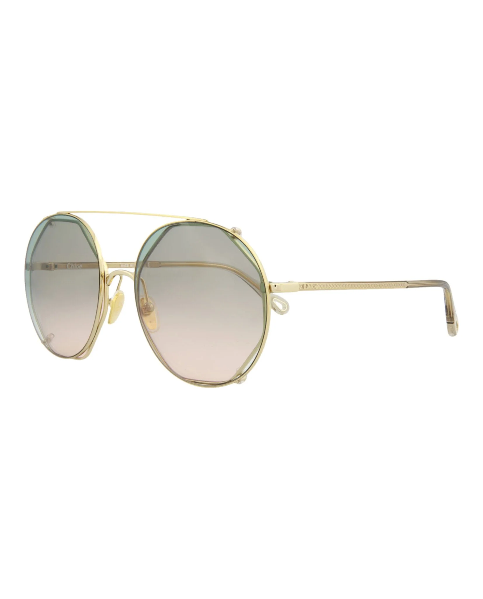 Chloé Round-Frame Metal Sunglasses - Image 2