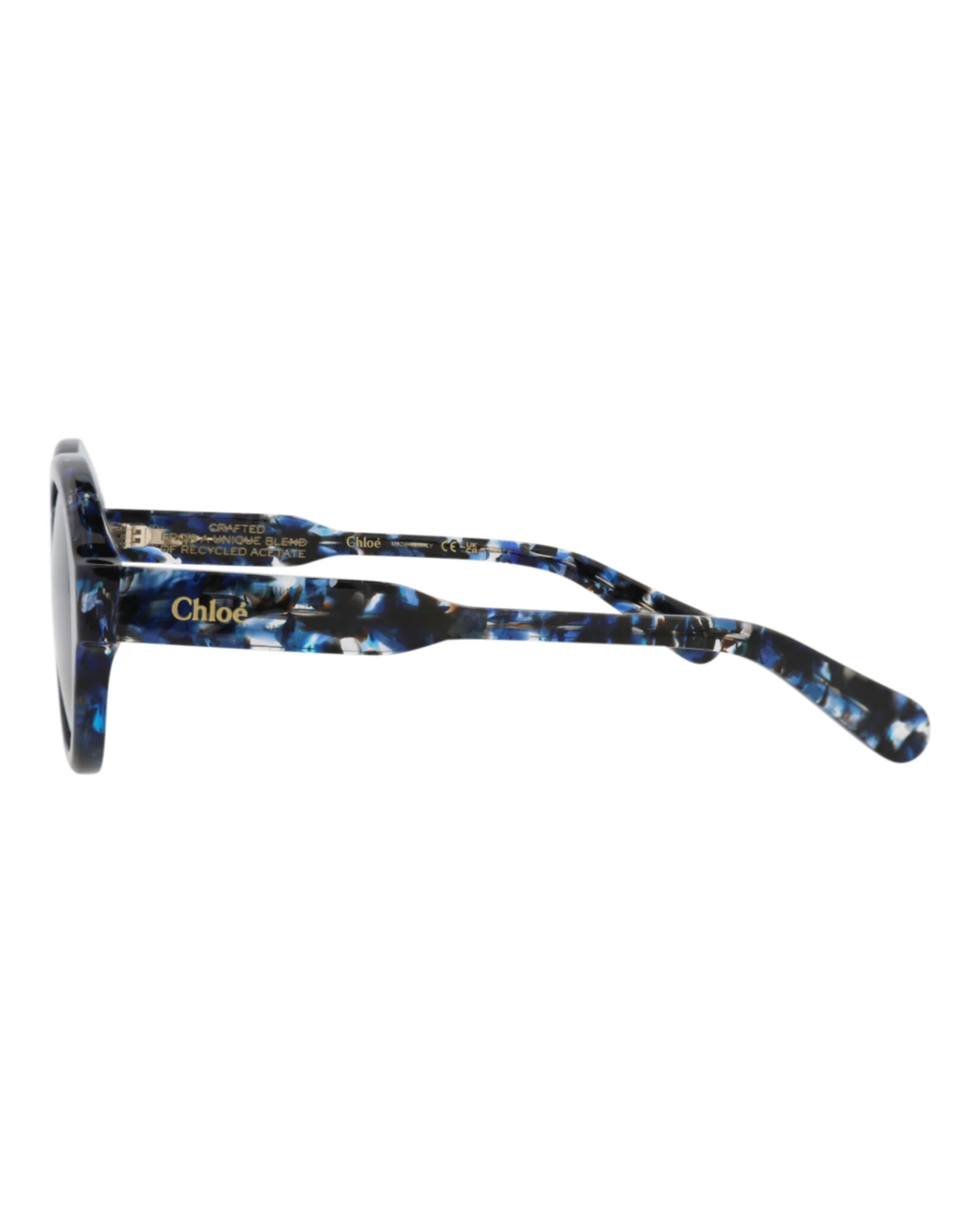 Round-Frame Recycled Acetate Sunglasses - Image 3