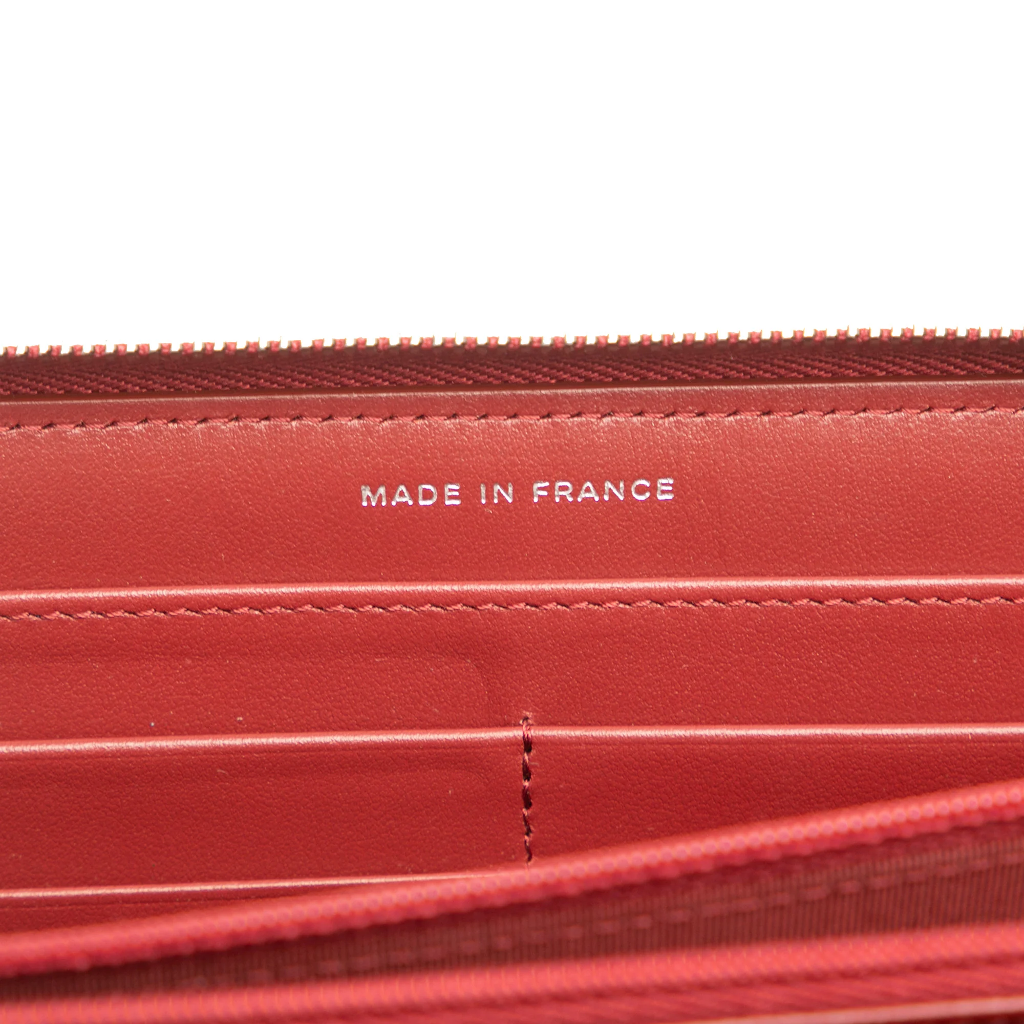 Zip Around Wallet Quilted Caviar Long - Image 6