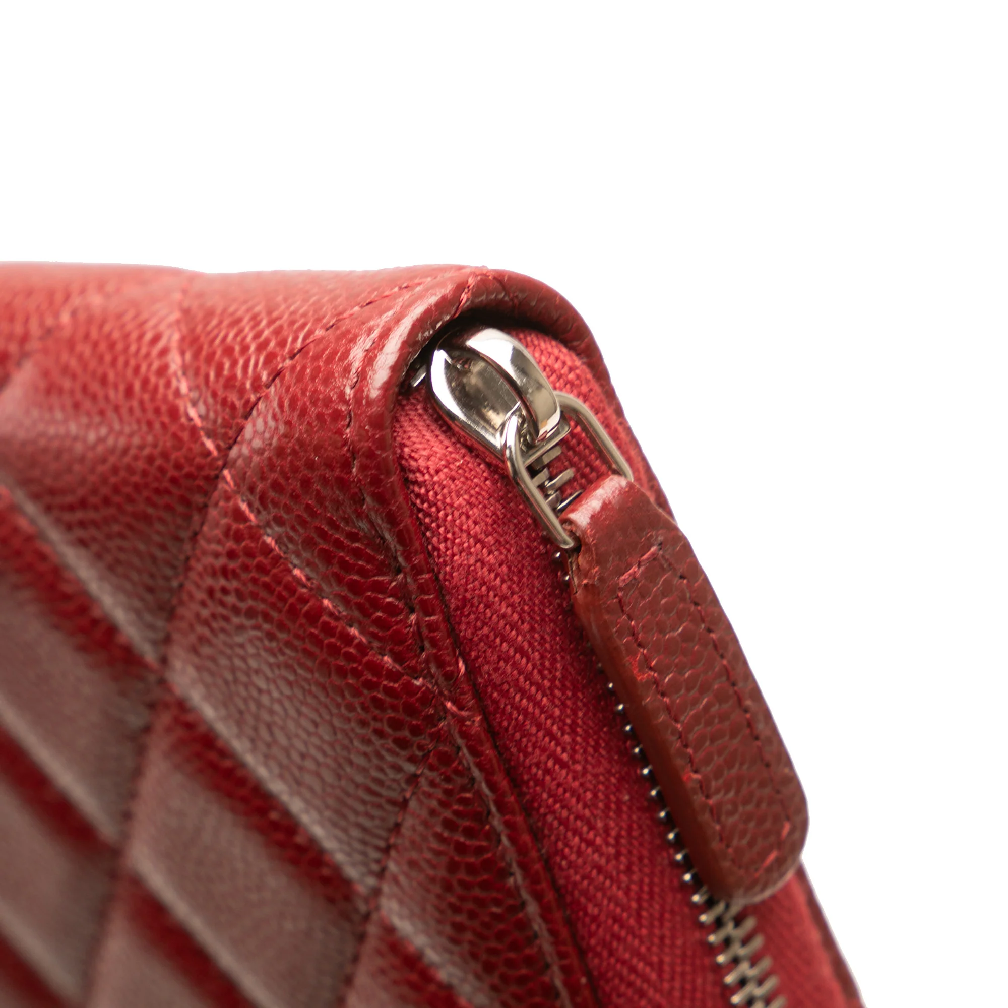 Zip Around Wallet Quilted Caviar Long - Image 9