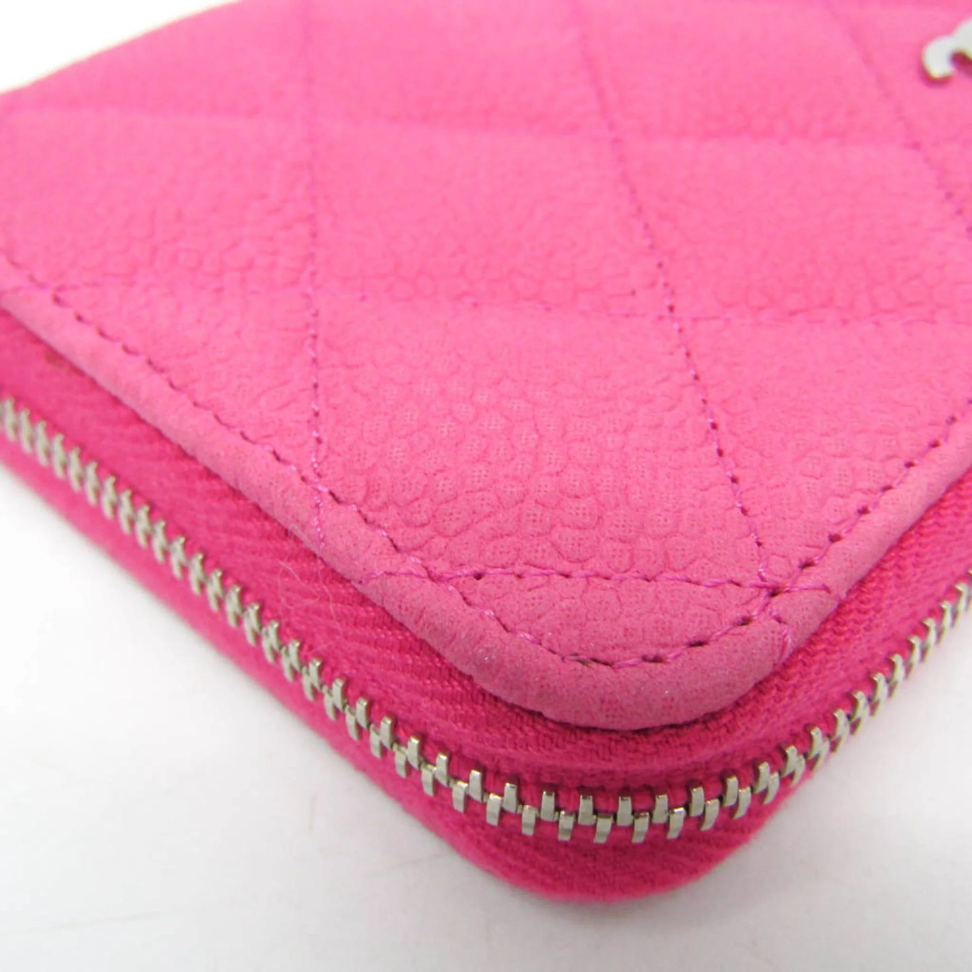 Zip Around Wallet Quilted Caviar Small - Image 6