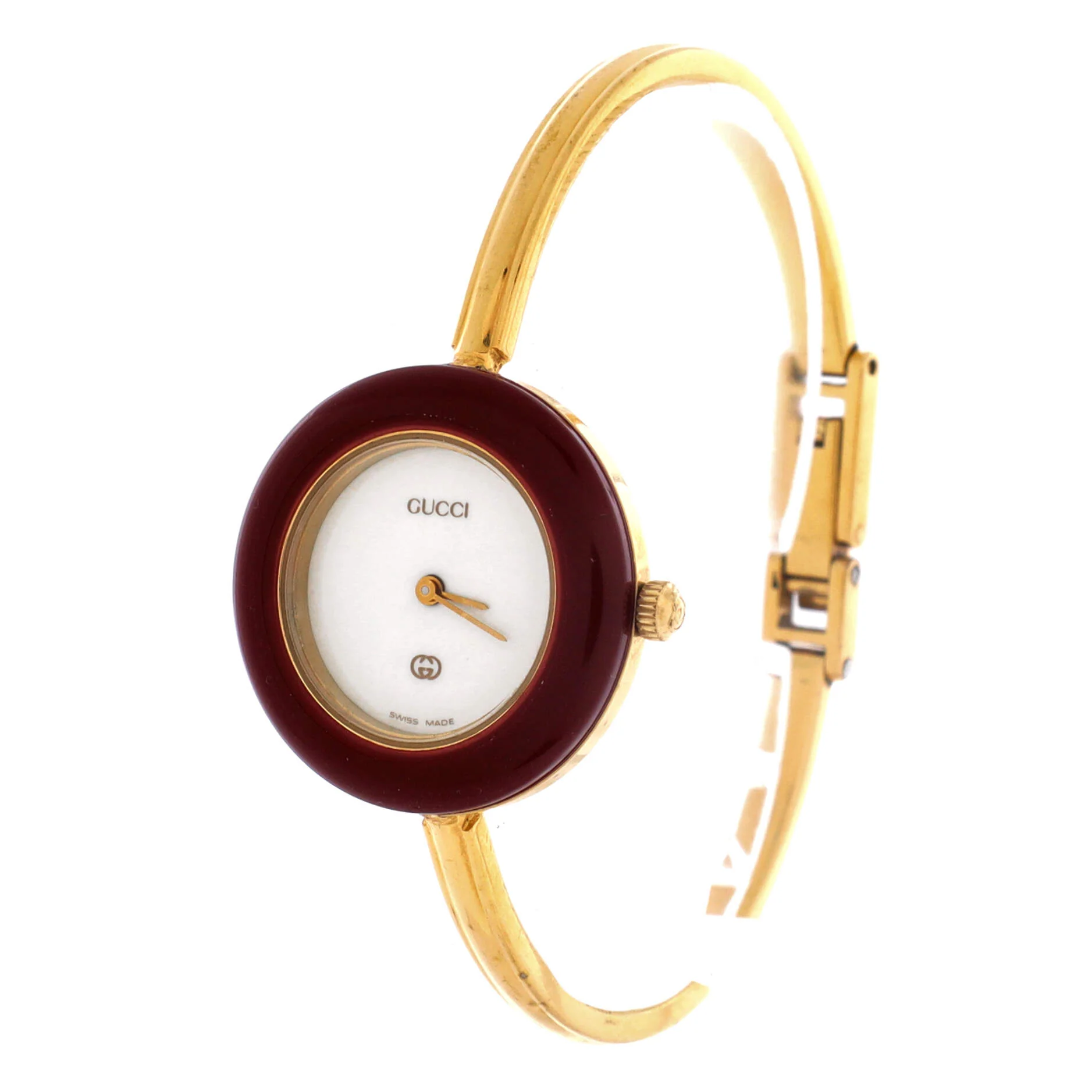 1100 Interchangeable Bezel Bangle Quartz Watch Plated Metal with Plastic 26 - Image 3