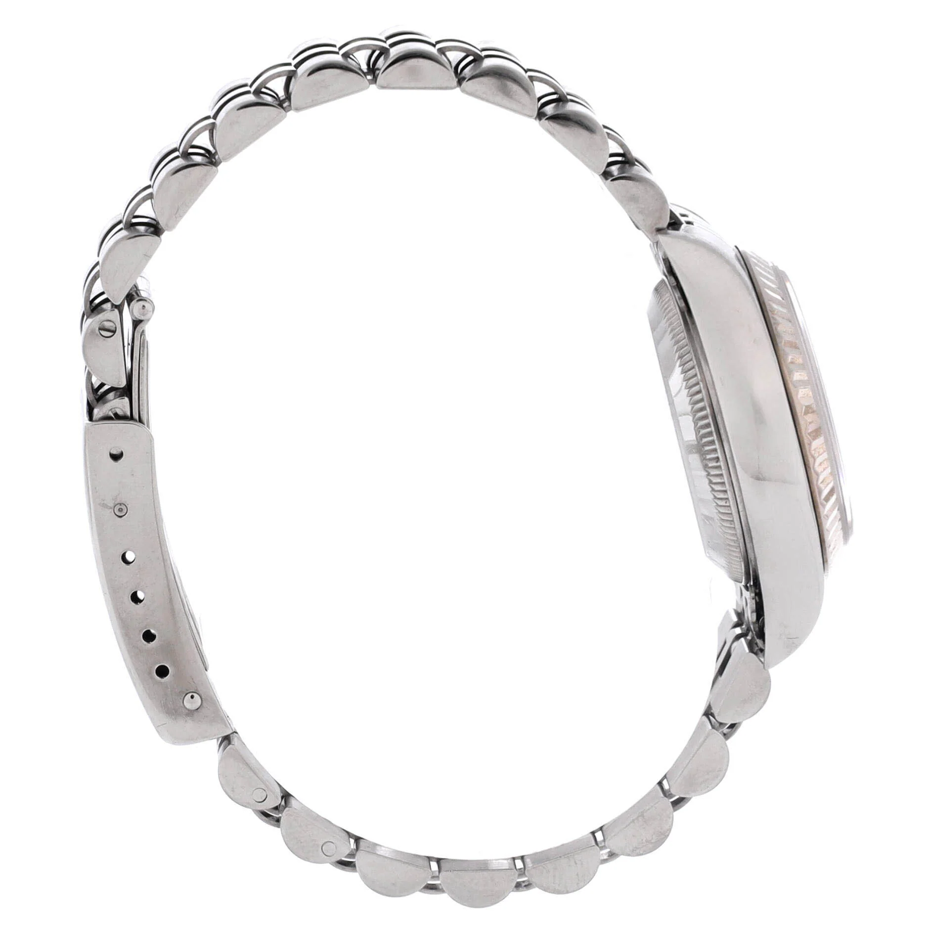 Oyster Perpetual Datejust Automatic Watch Stainless Steel and White Gold with Diamond Markers 26 - Image 4