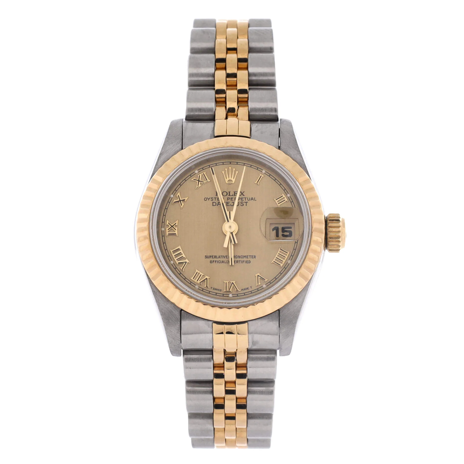 Oyster Perpetual Datejust Automatic Watch Stainless Steel and Yellow Gold 26